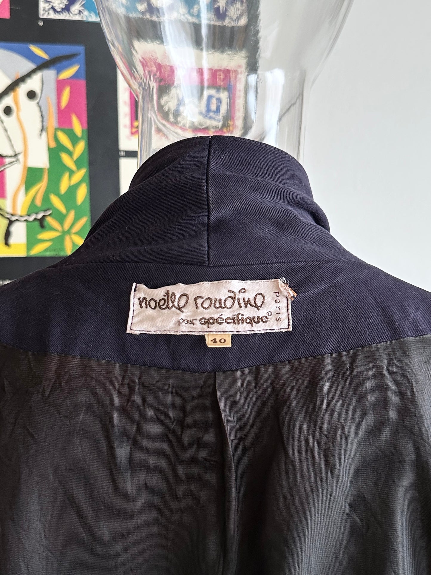 Noelle Roudine Paris cache-coeur navy jacket