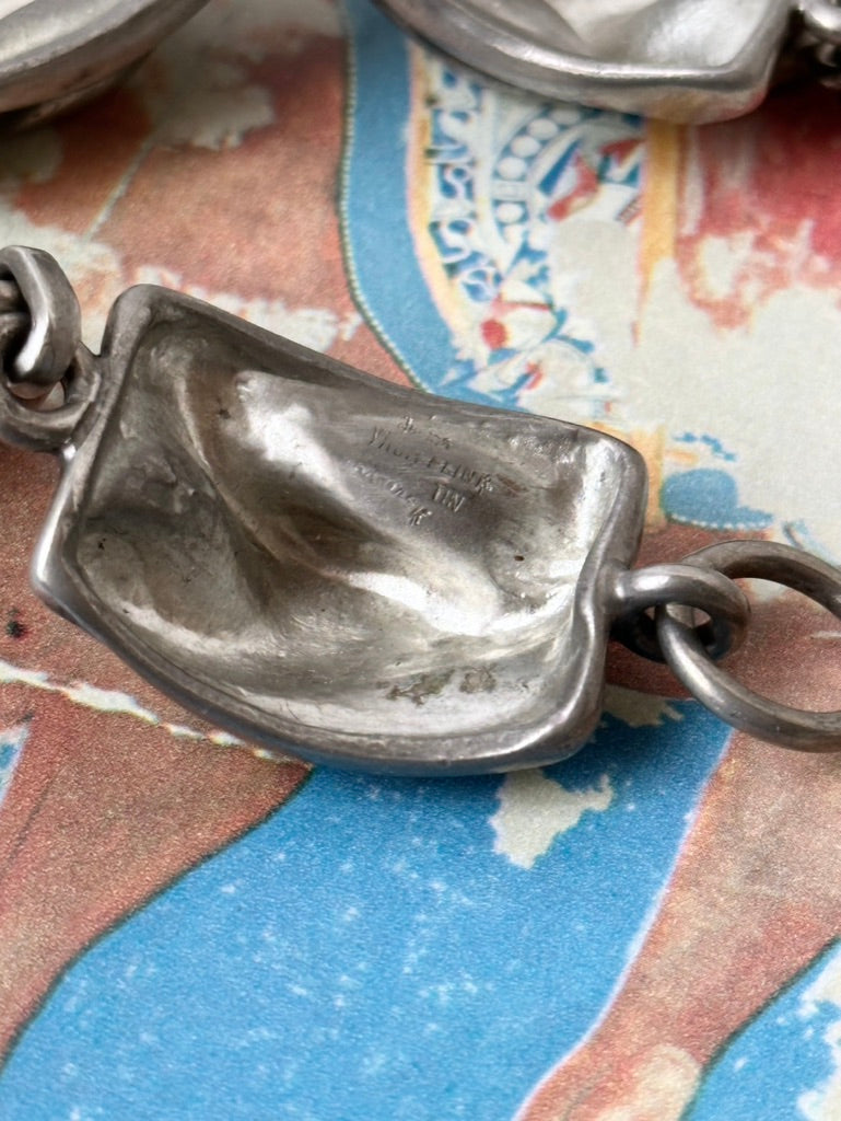 Scandinavian organic pewter bracelet
