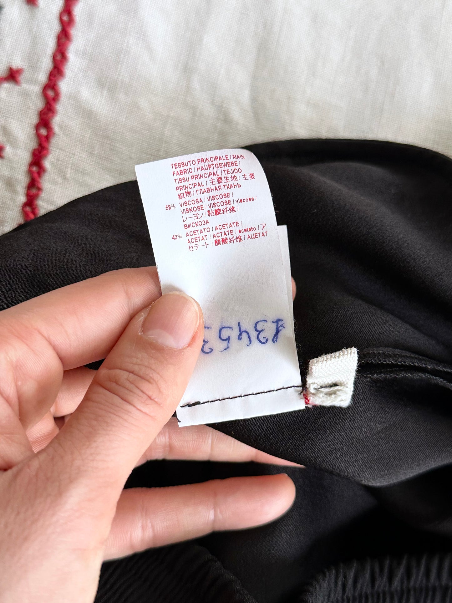 MARNI black rayon easy pants