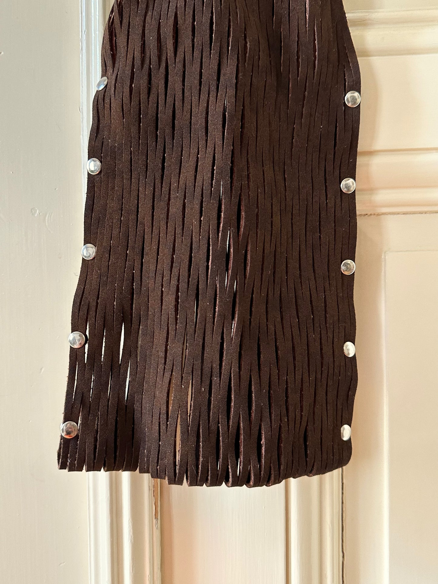 suede mesh wine bag
