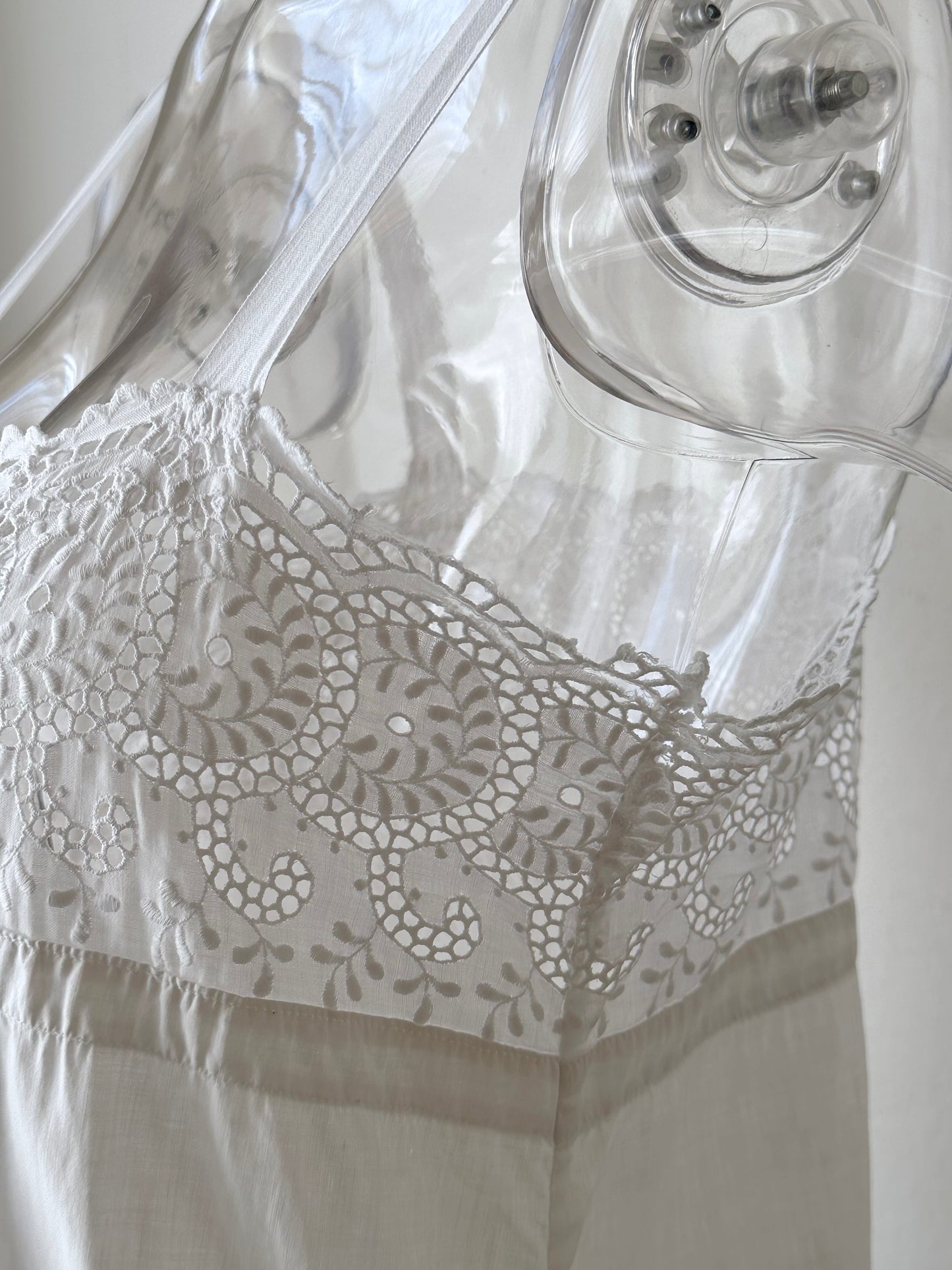 Antique cotton lace cami dress