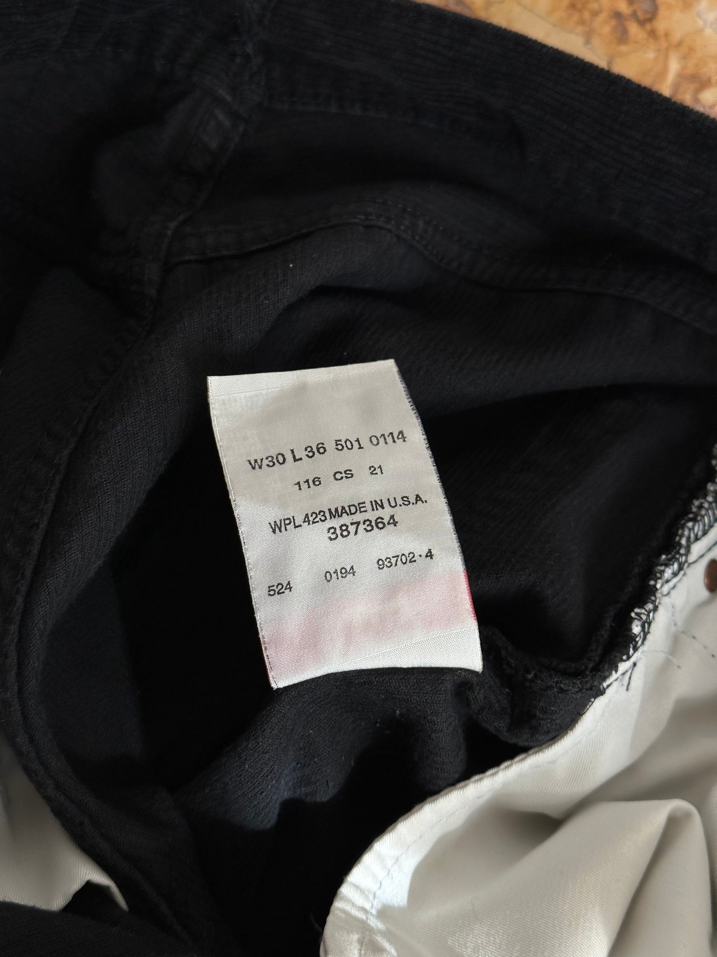 90s Levi's 501 black corduroy 90's 90年代 リーバイス made in usa vintage アメリカ古着 アメリカ製