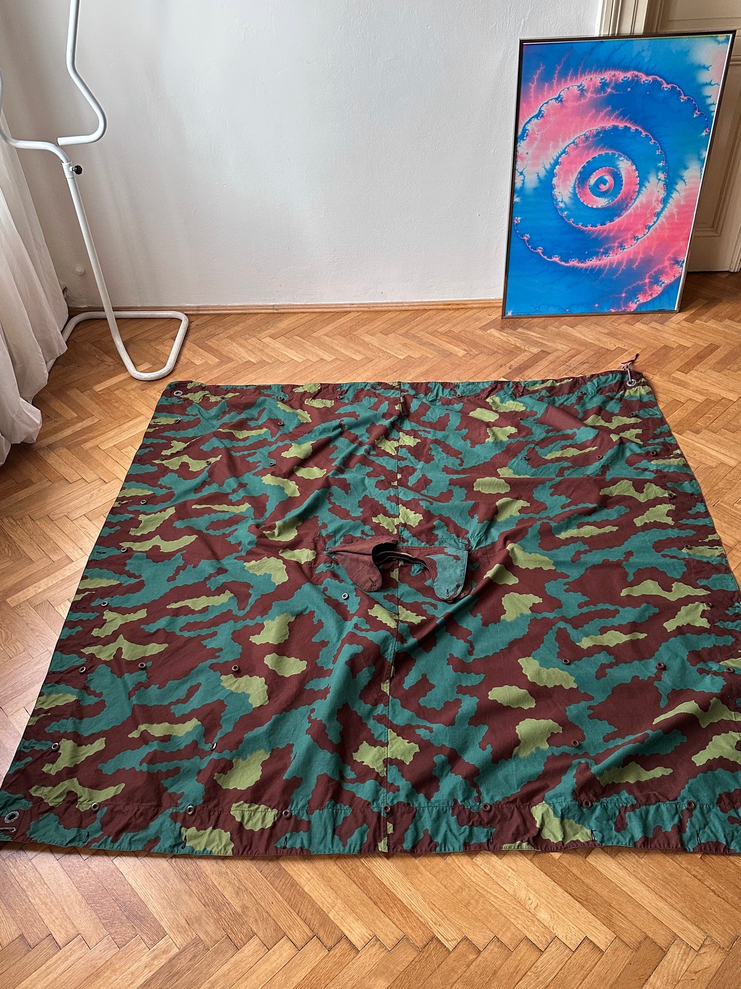 1960's 60's Italian Army Tent Sheet Military Vintage Toto Praha Prague Vintage store Vintage clothing プラハ 古着屋 ユーロ古着 イタリア軍 サンマルコカモ ヨーロッパ古着 ミリタリー ユーロミリタリー ヨーロッパミリタリー