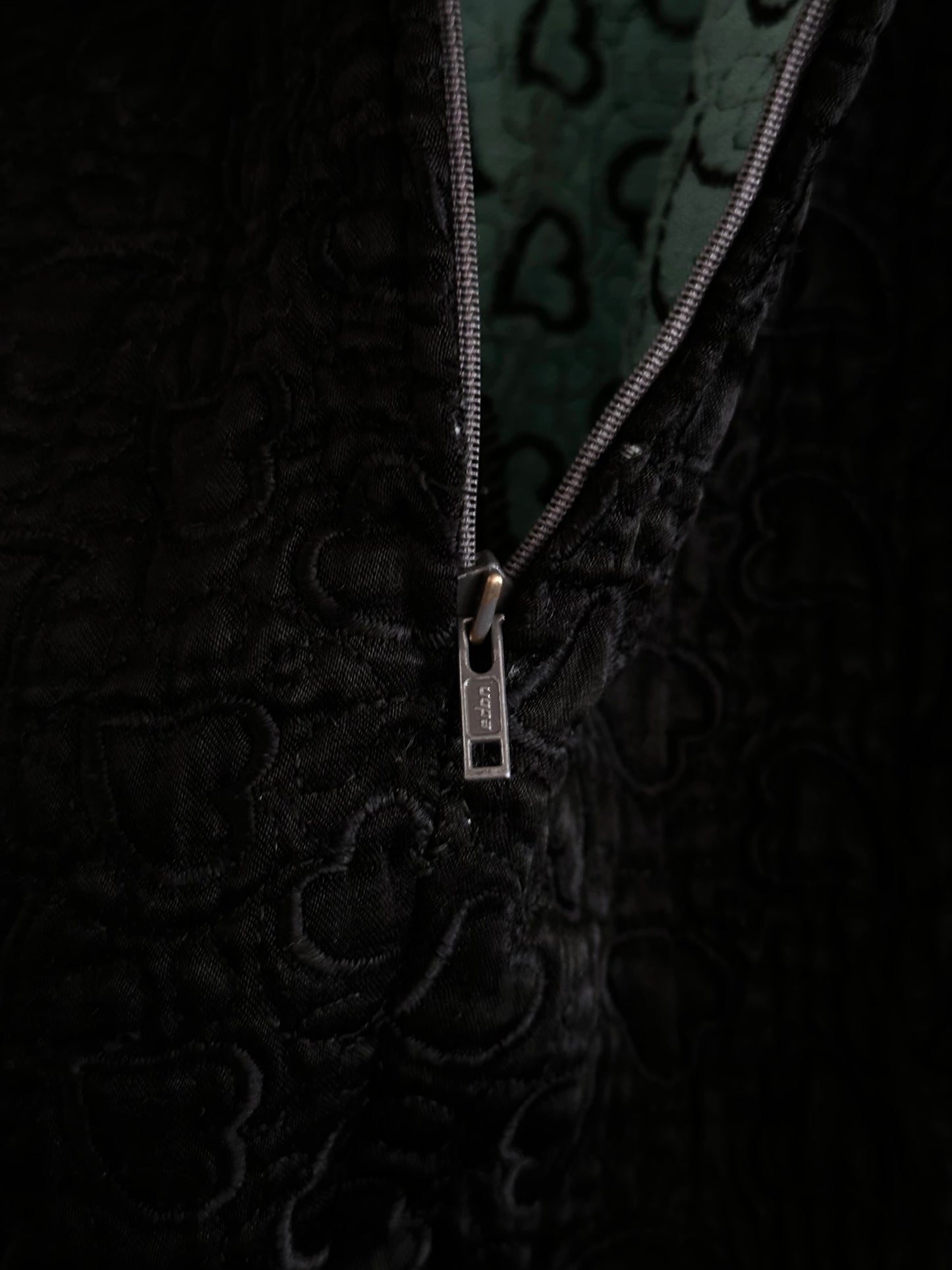 50-60s black heart pattern sabrina pants