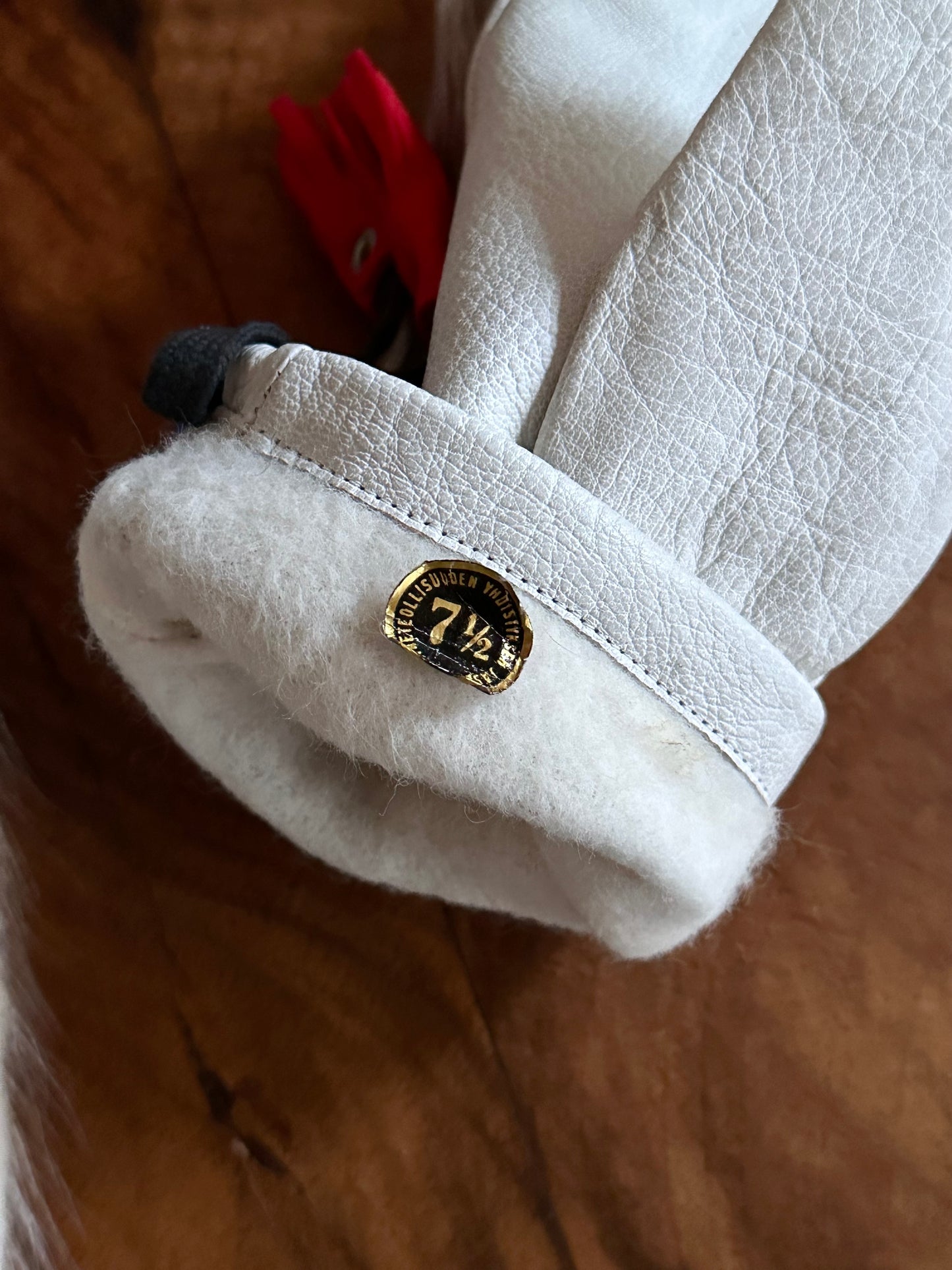 Finland vintage leather mittens
