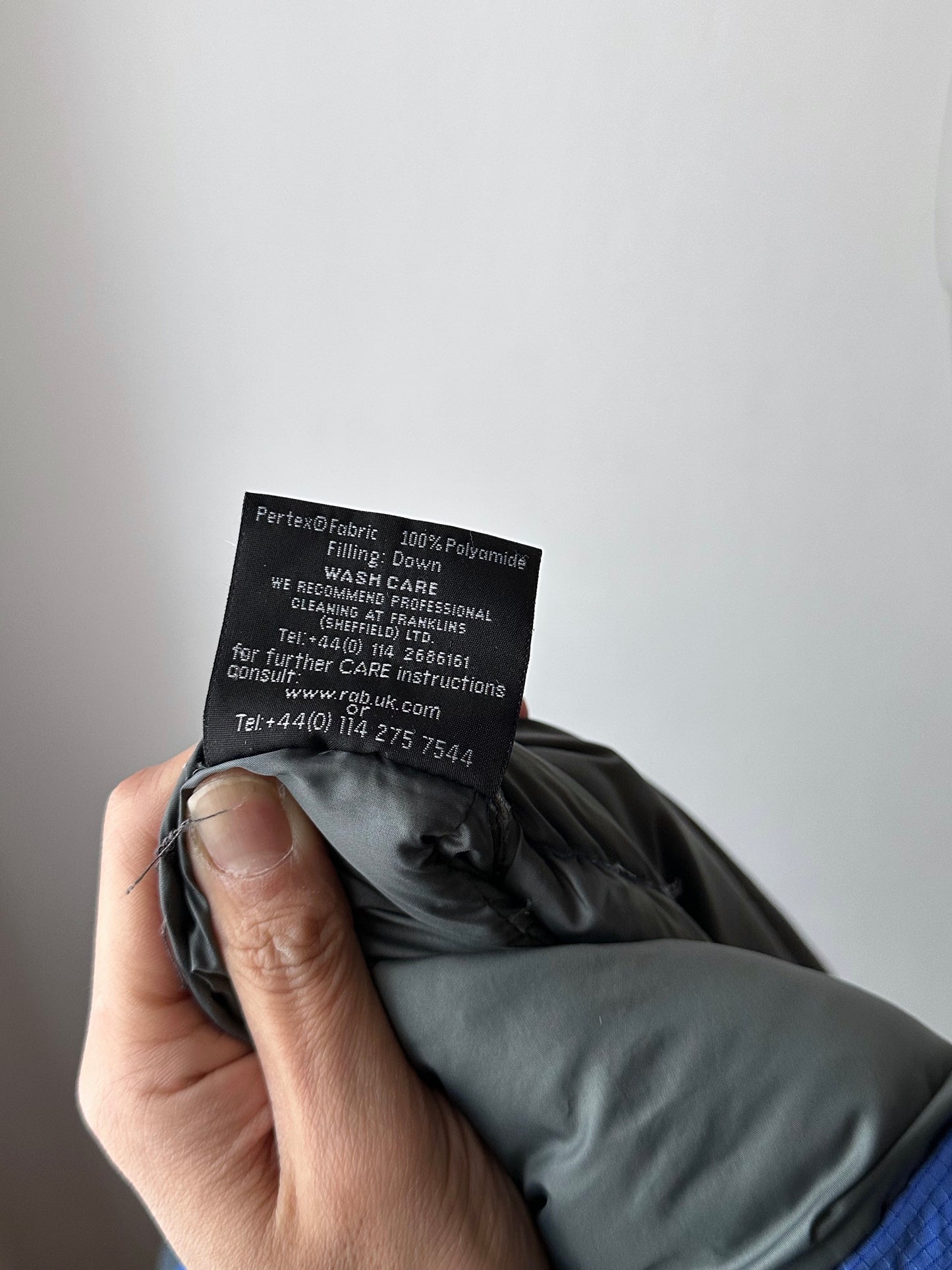 Rab down smock, Blue