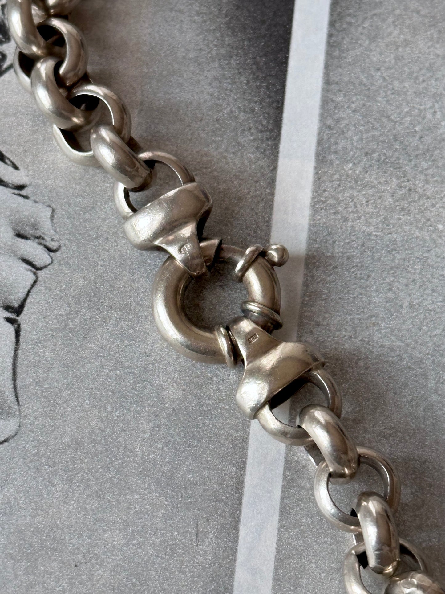 Heavy Italian silver chain necklace