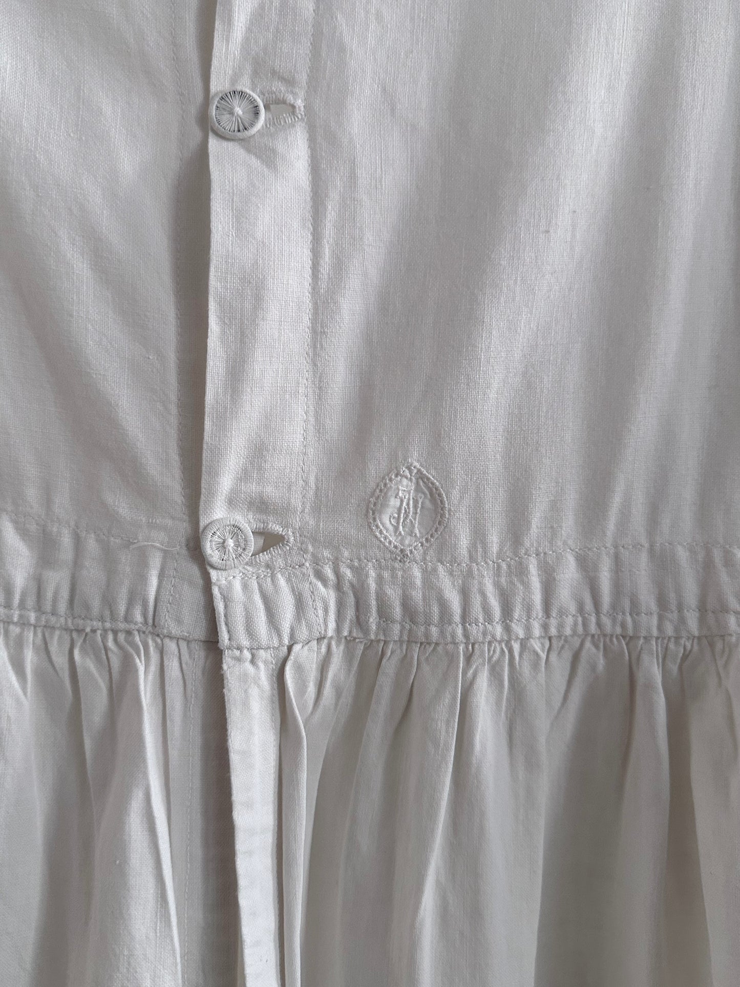 French antique linen dress