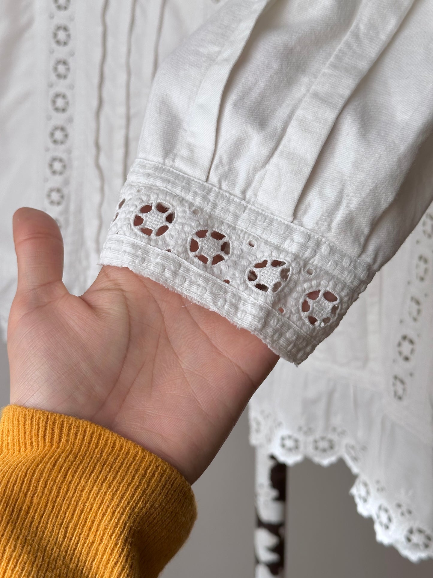 1900-1910s German antique cotton blouse