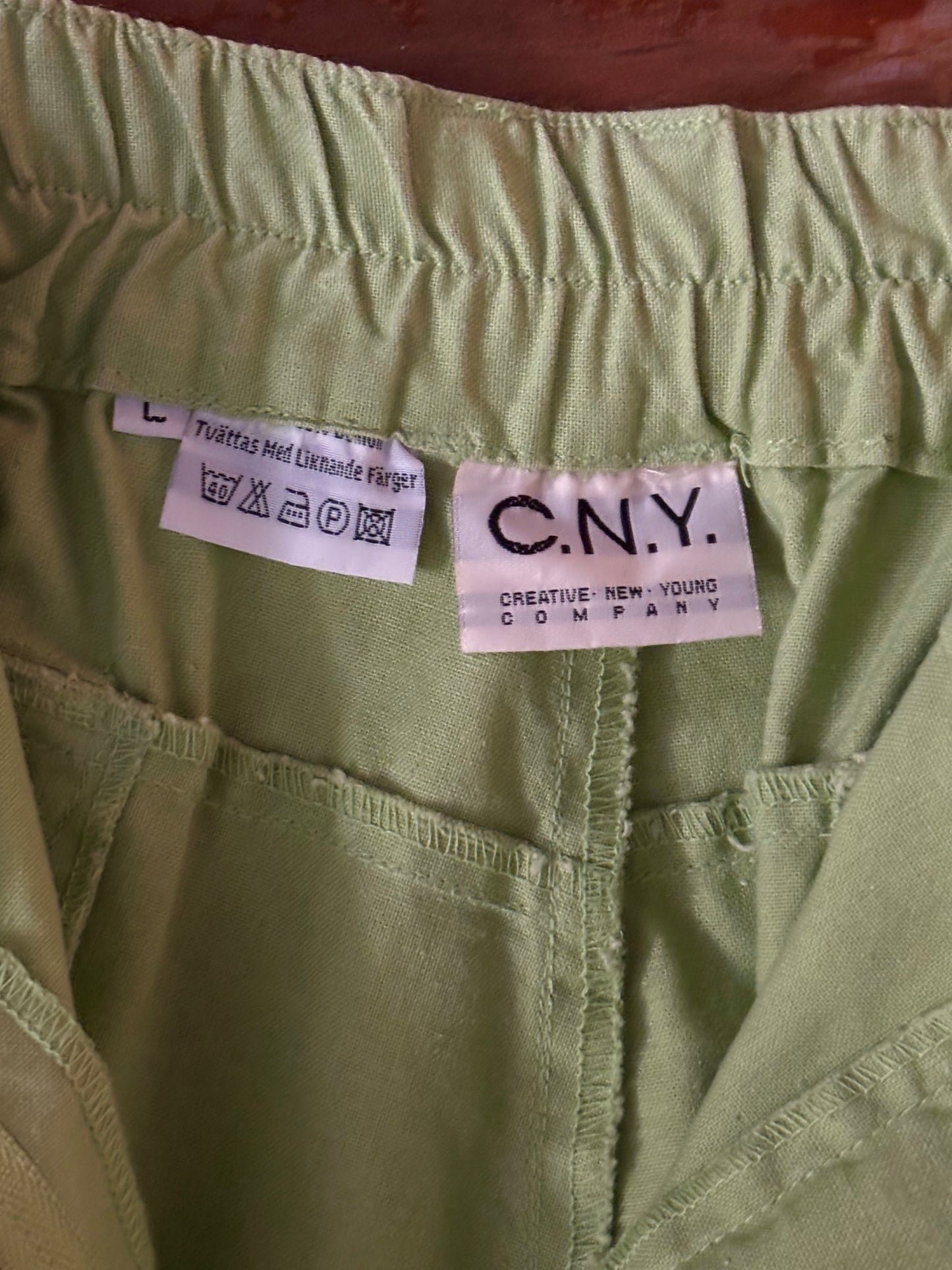 Swedish linen cotton pistachio