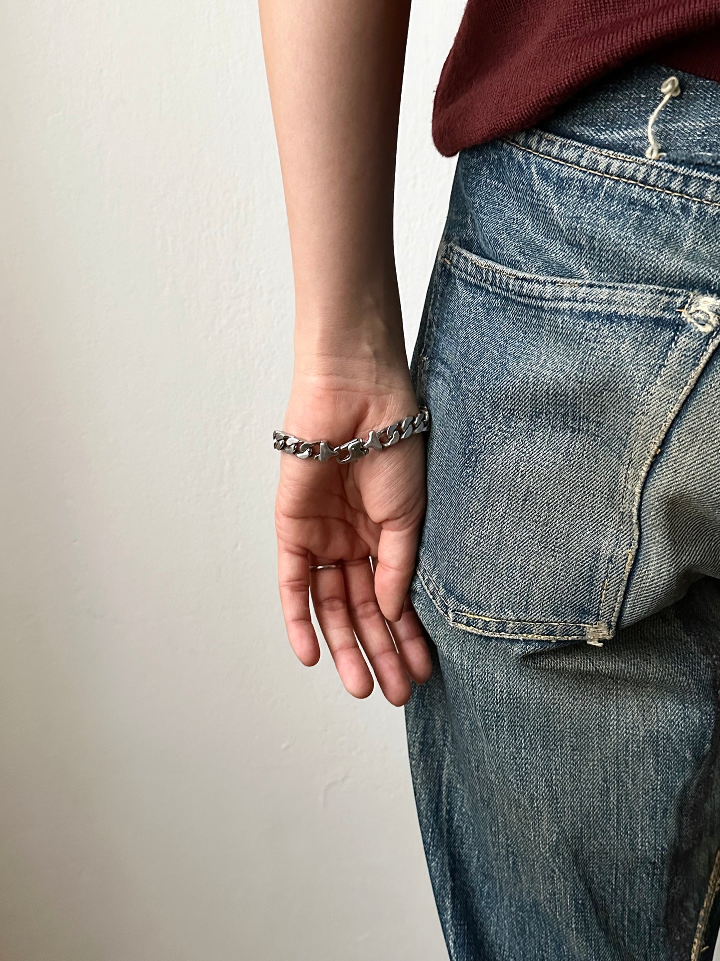 German silver 925 sturdy craft chain bracelet