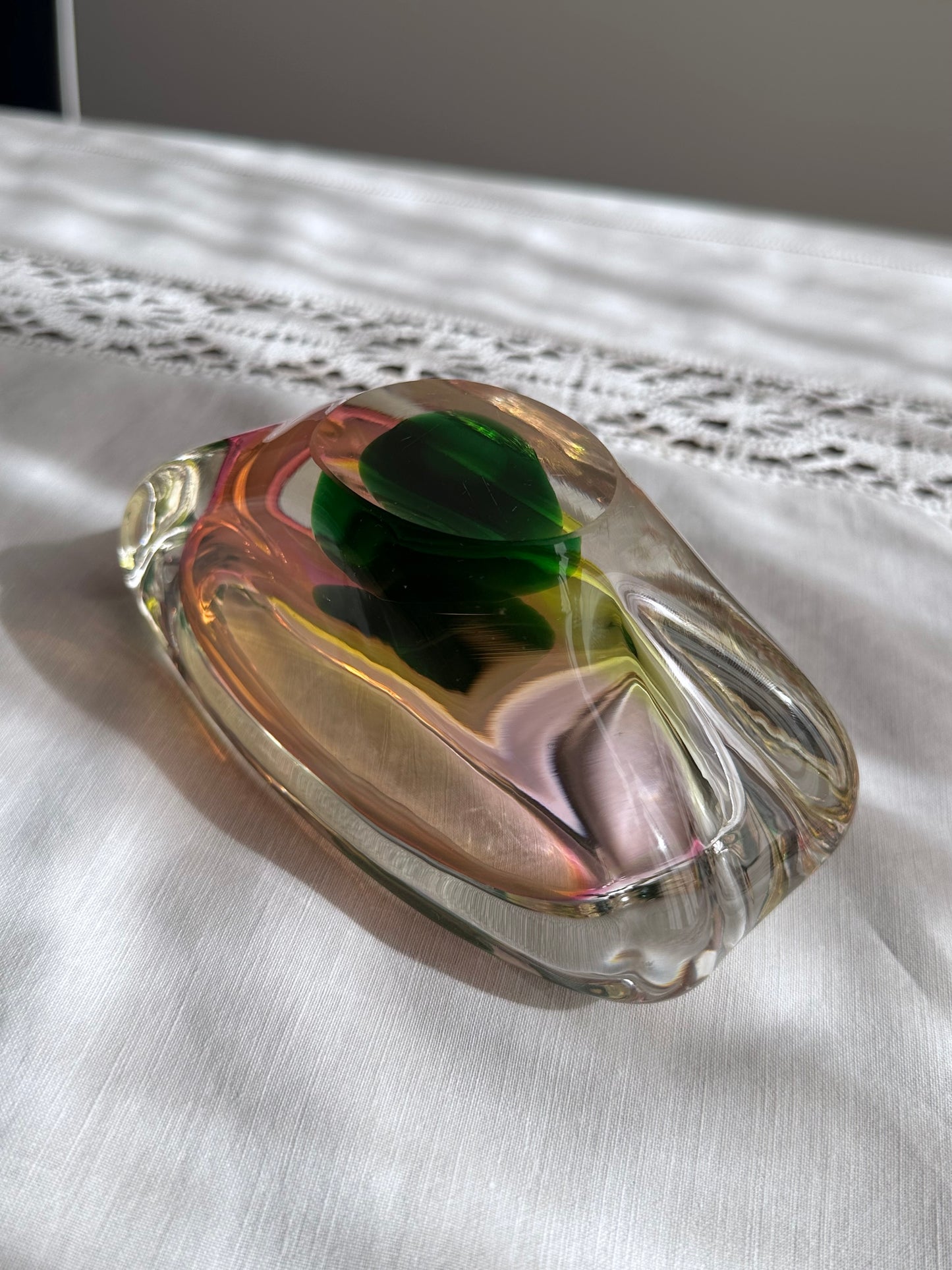 60s Czechoslovakia glass tray by Josef Rozinek