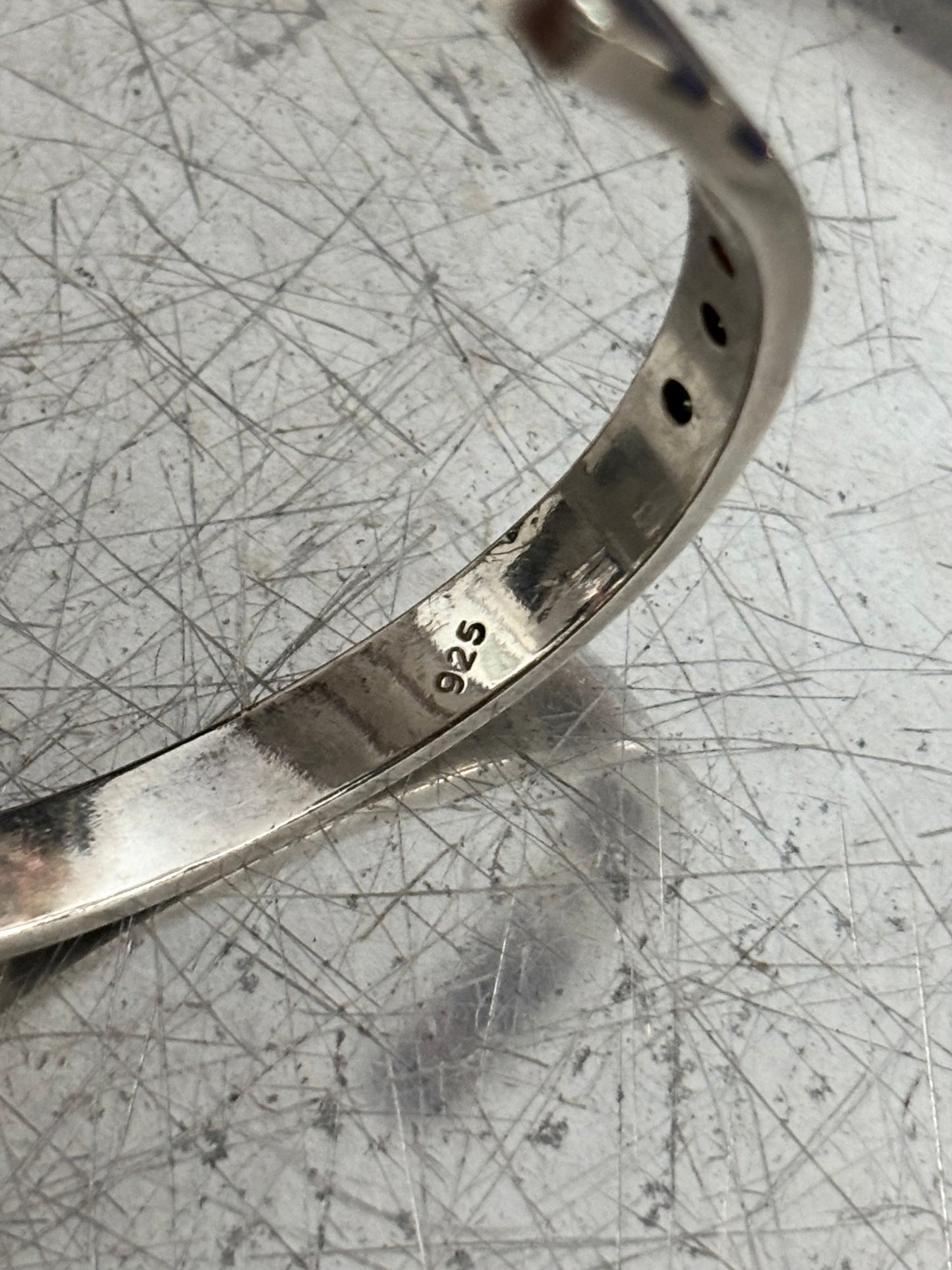 1970-1980s belt bangle with lapis inlay