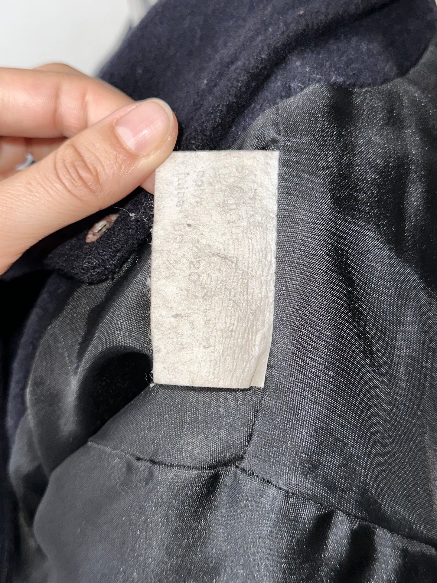 80s wool fleece biker jacket