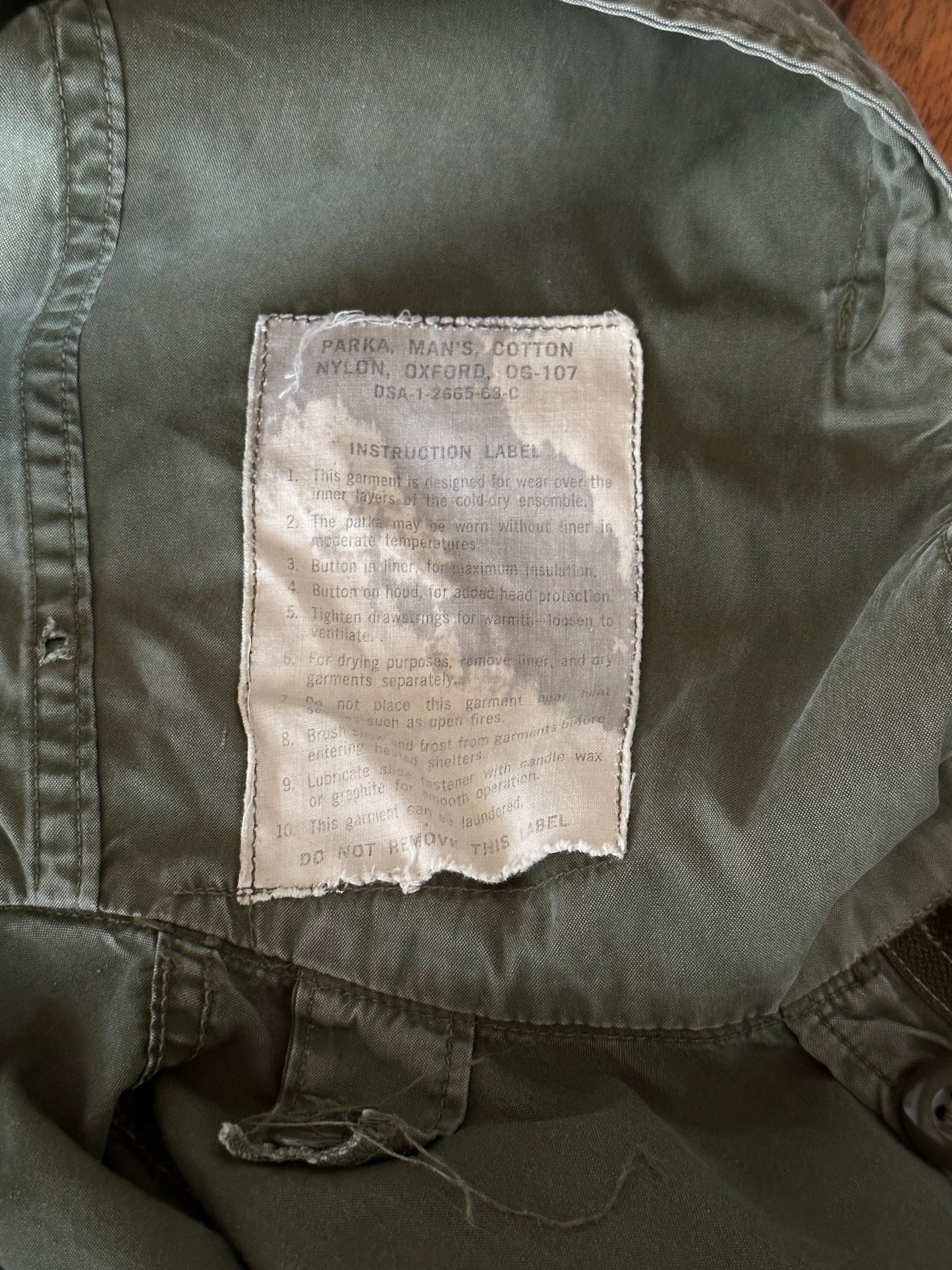 60s US army parka shell