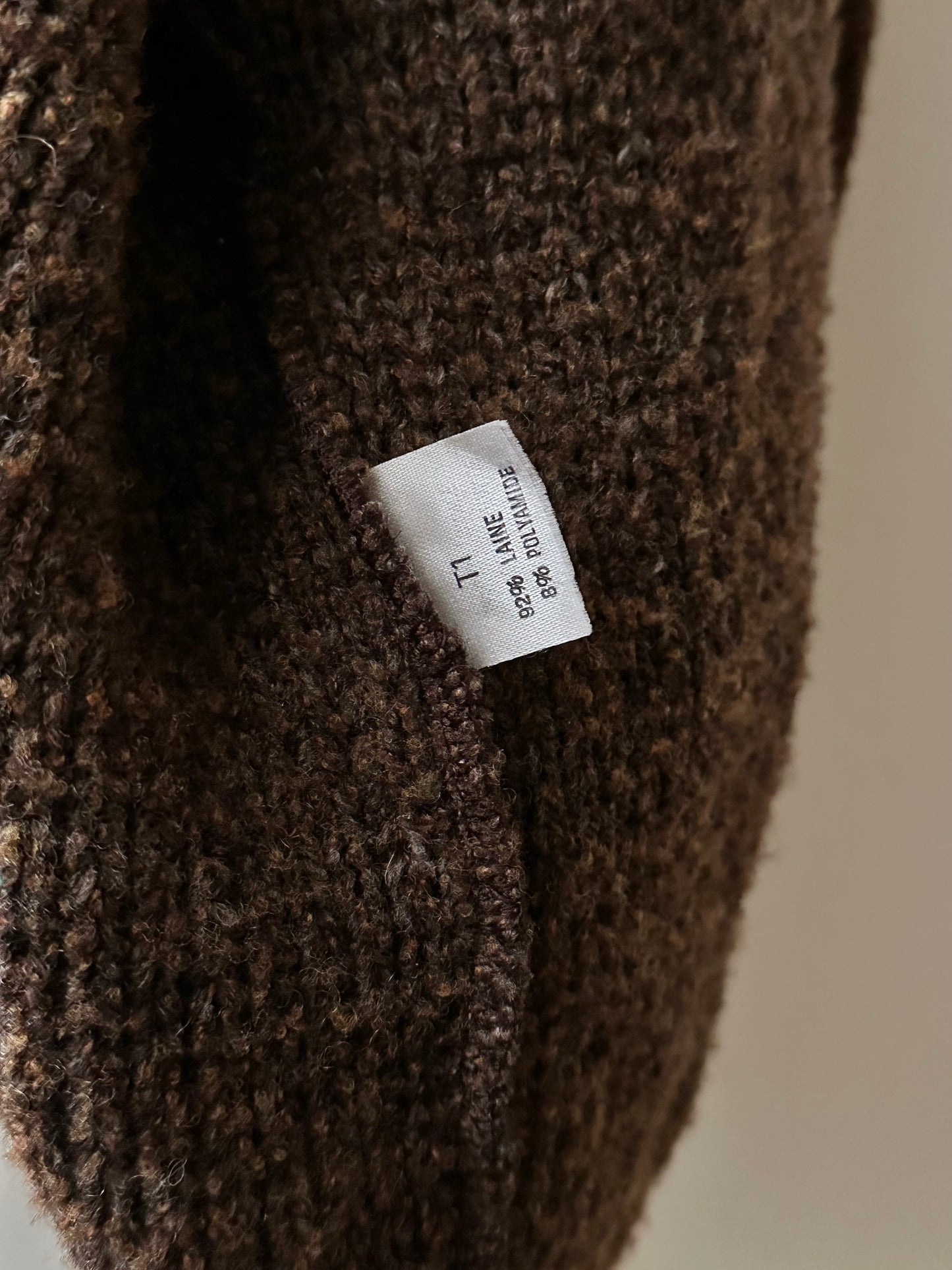 Knit hoodie made in France
