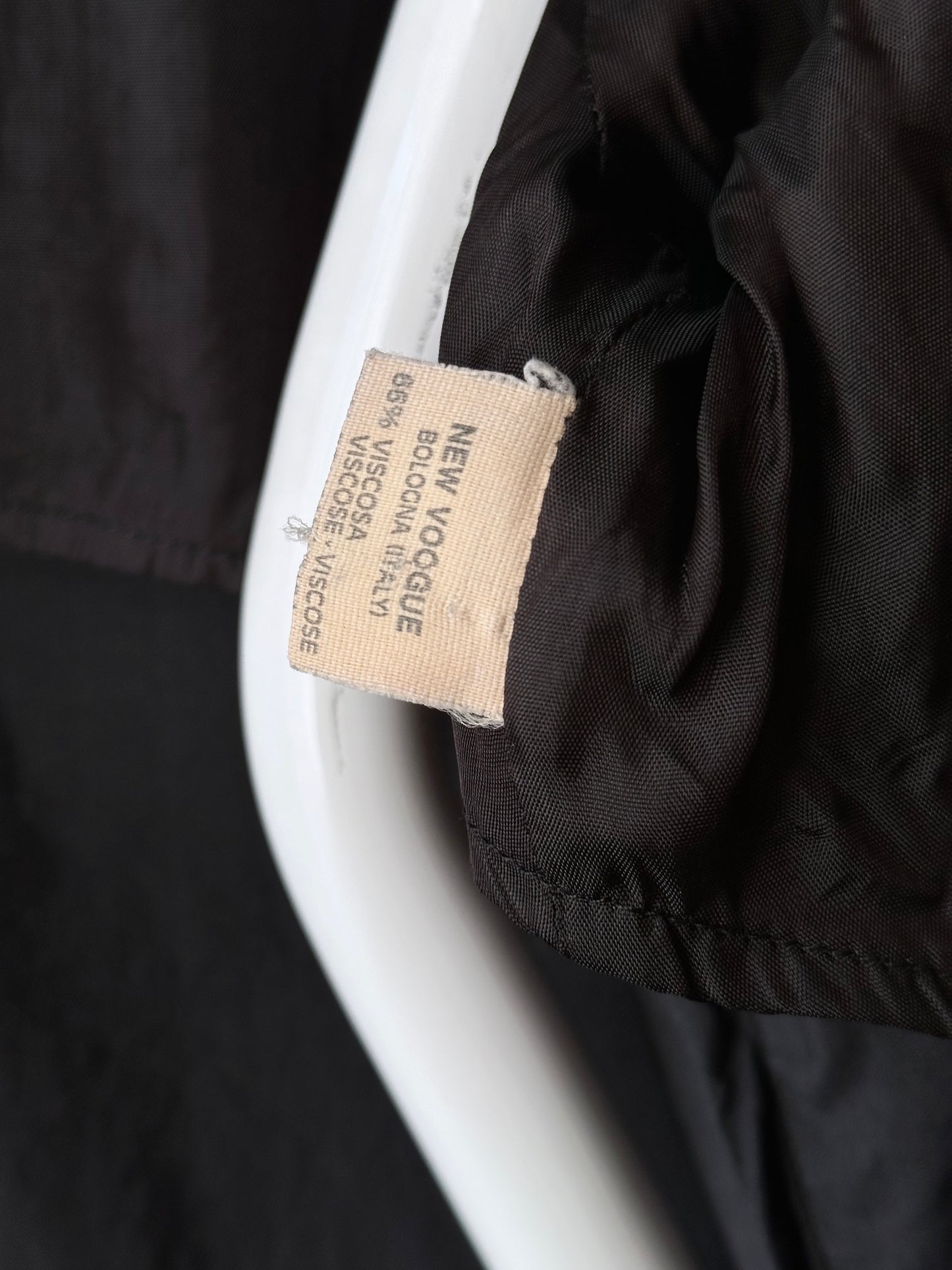 Italy viscose nylon black jacket