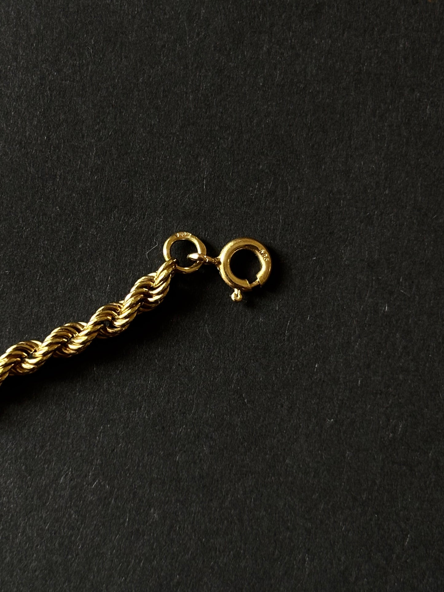 40-50s Czechoslovakia rope chain bracelet Au585