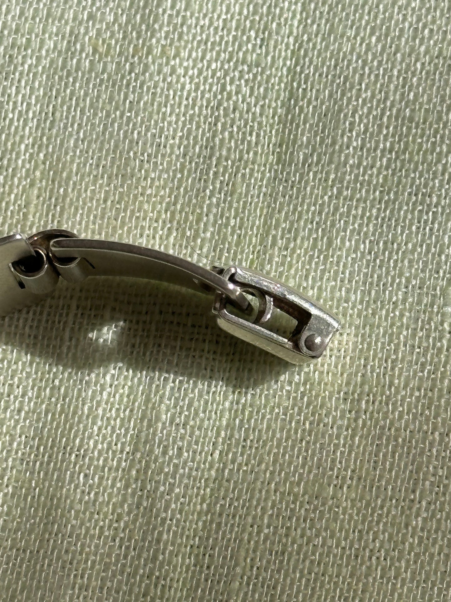 925 square plate belt bracelet