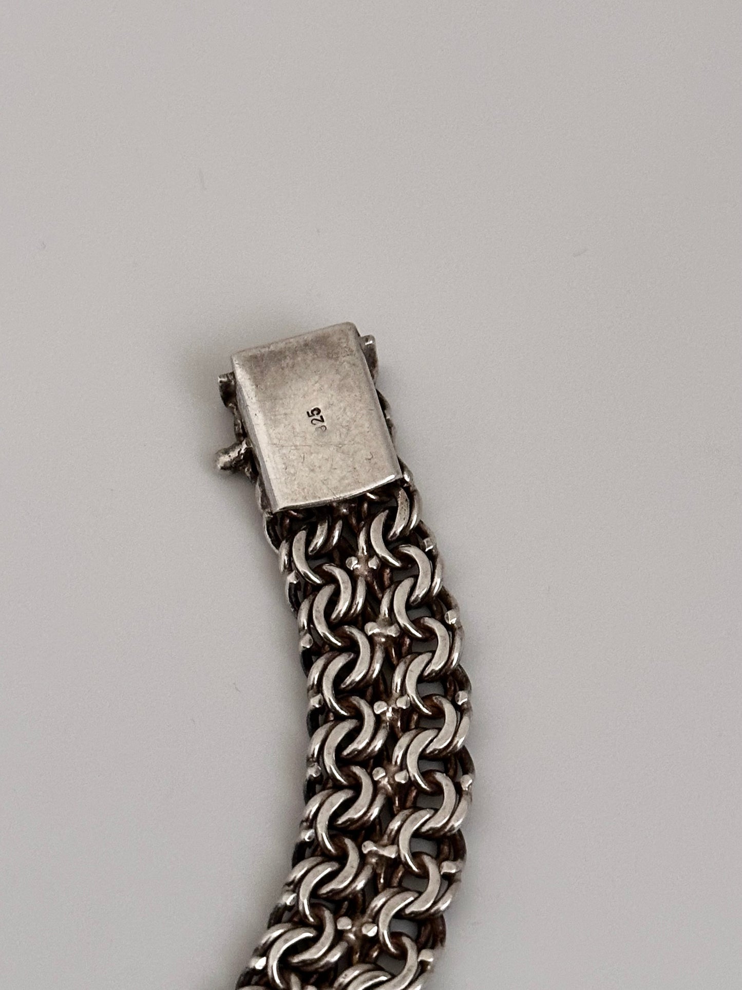 German double garibaldi chain bracelet