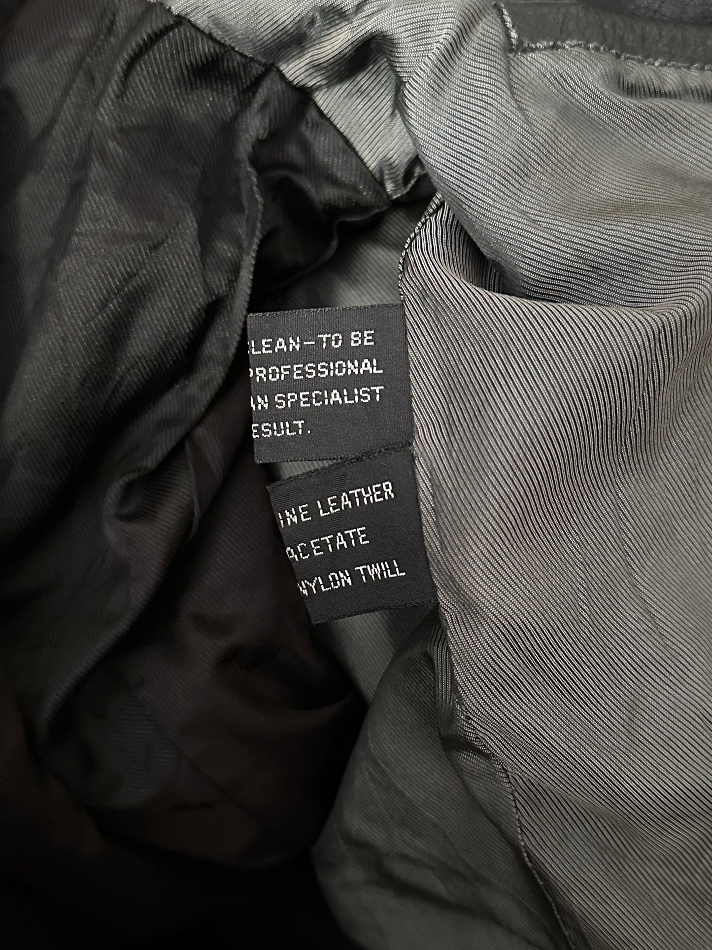 90s leather punched bikers jacket