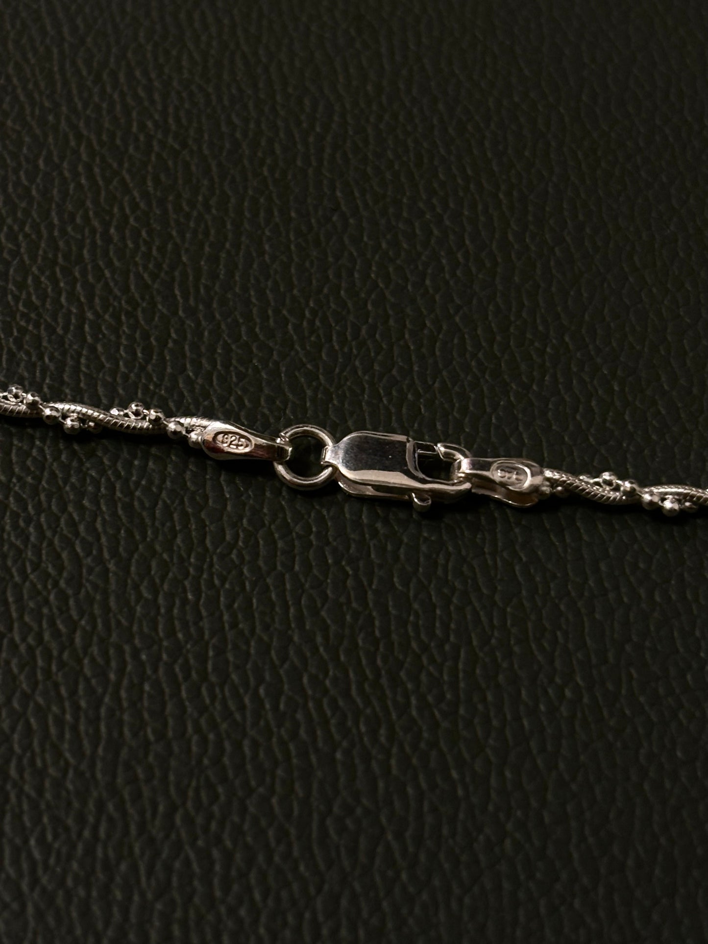 Italy 925 tiny chain necklace - double twist