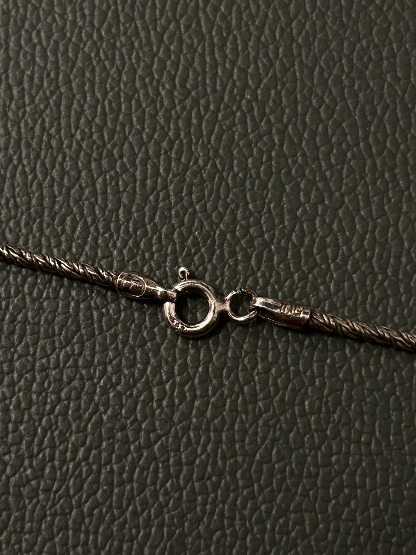 Italy 925 tiny chain necklace - twist rock