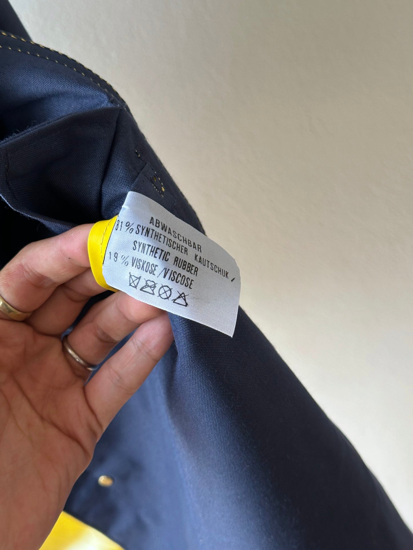 Vintage reversible rubberised coat