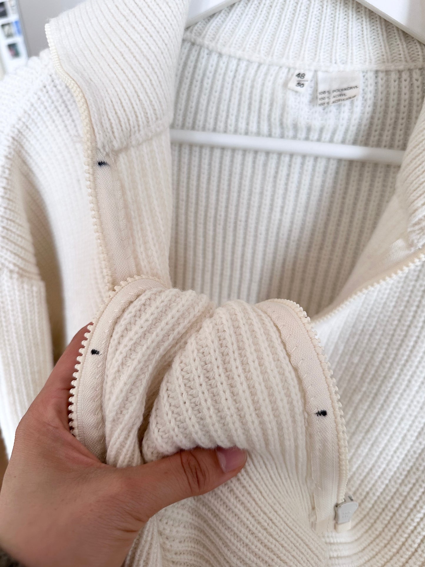 80s acrylic knit jacket