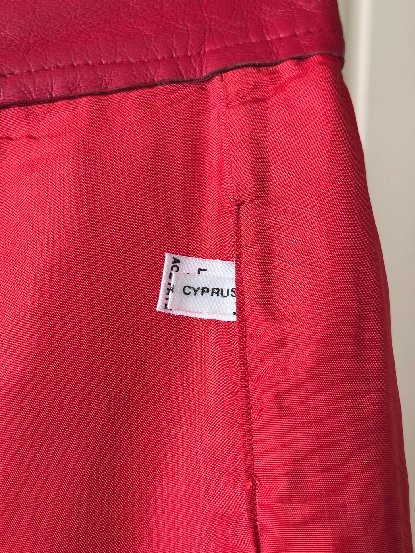 vintage red leather trouser