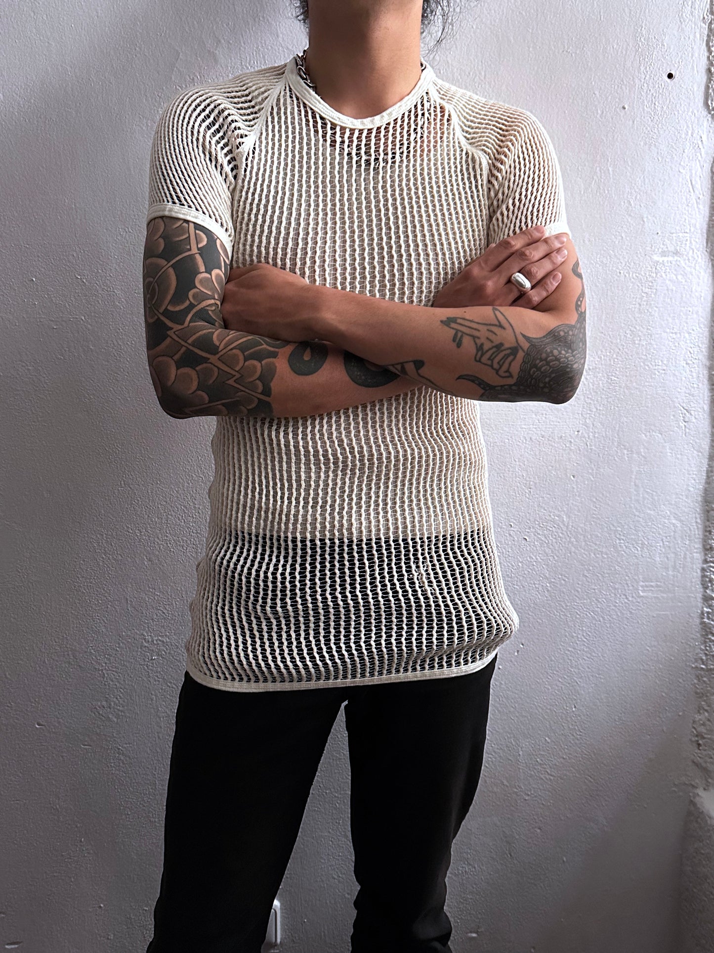 Deadstock 1970s Danish army mesh top 2-pack - M