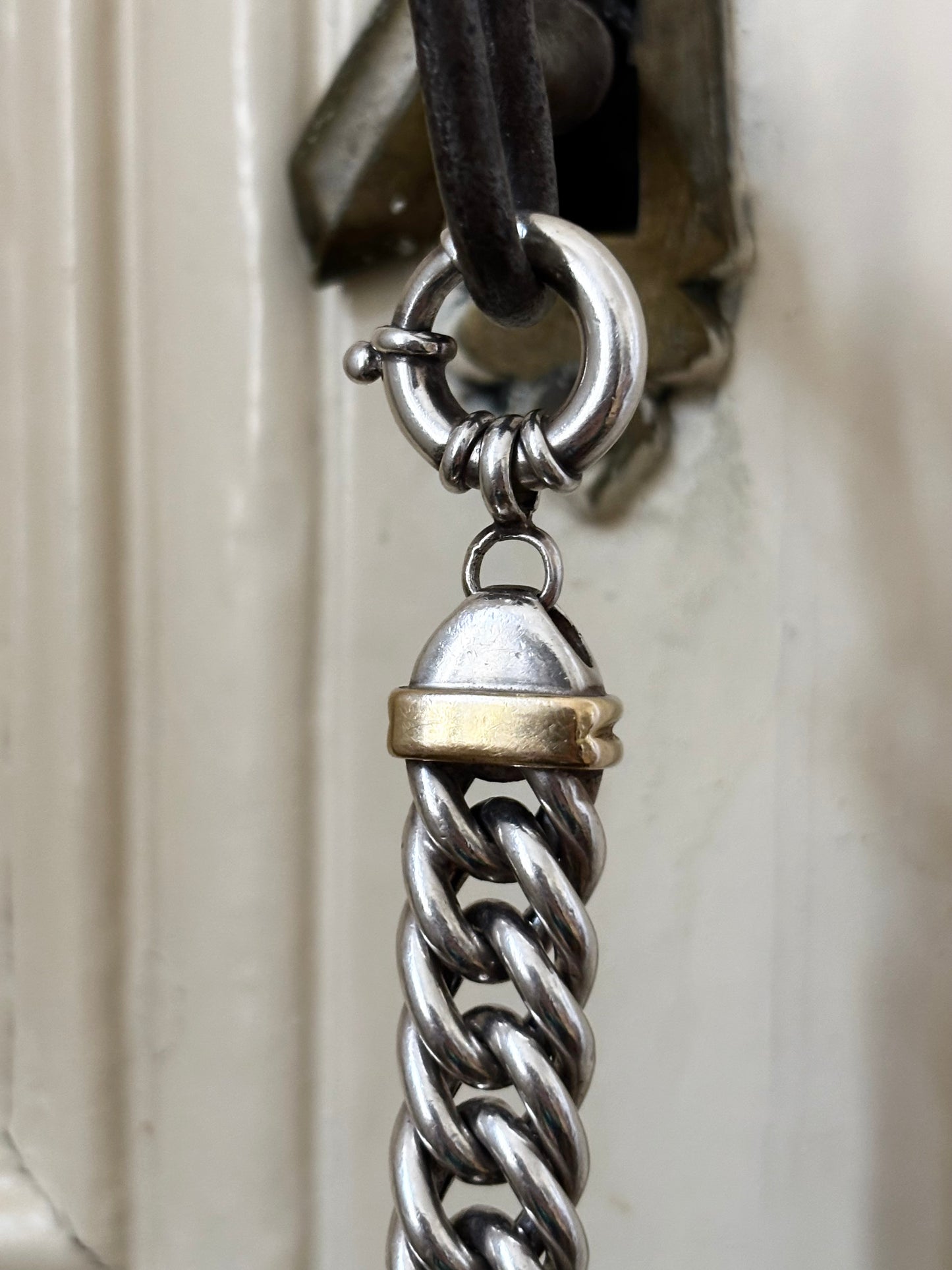 Silver and gold vermeil bold bracelet