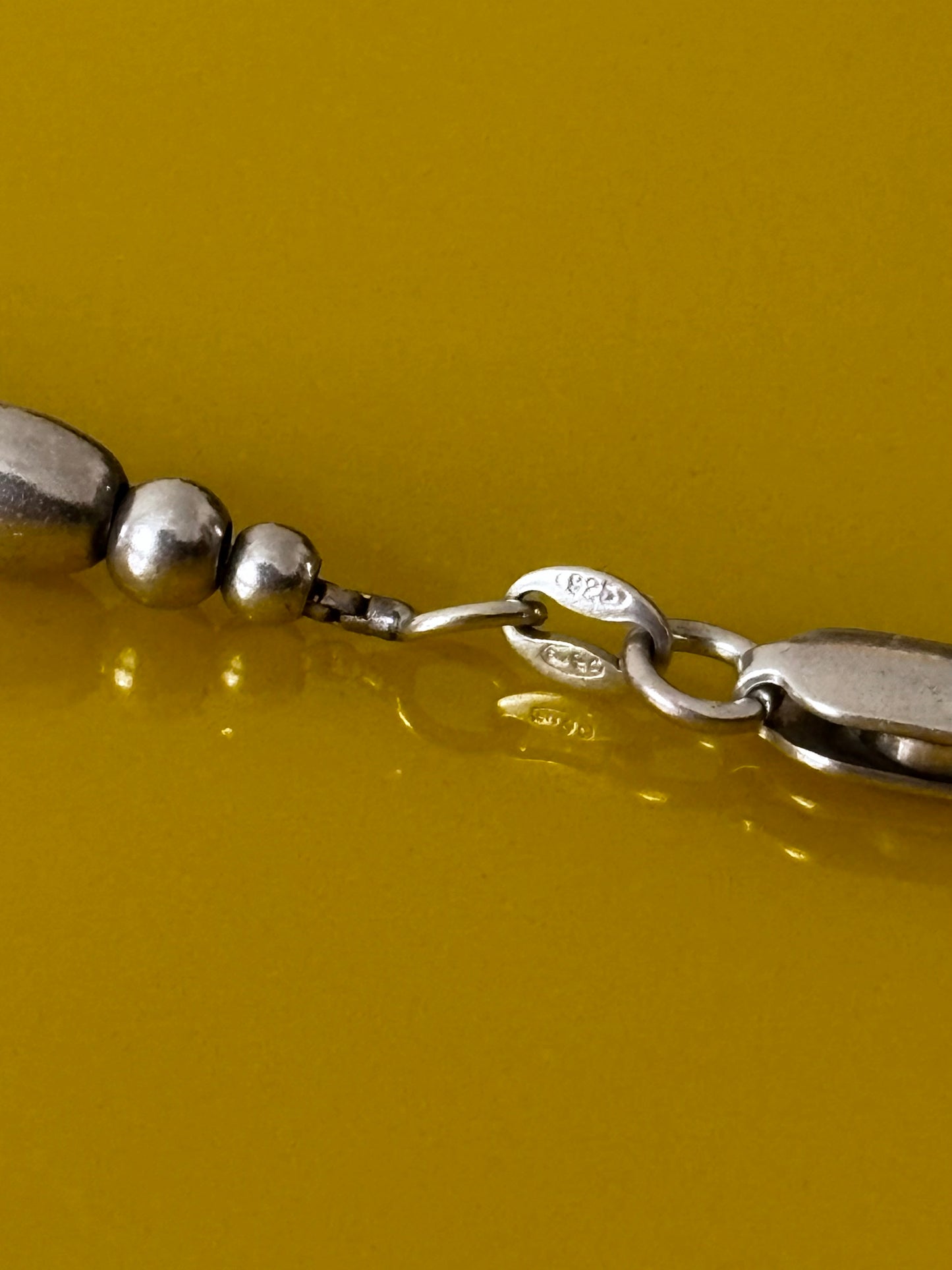 Sterling 925 oval pearl bracelet