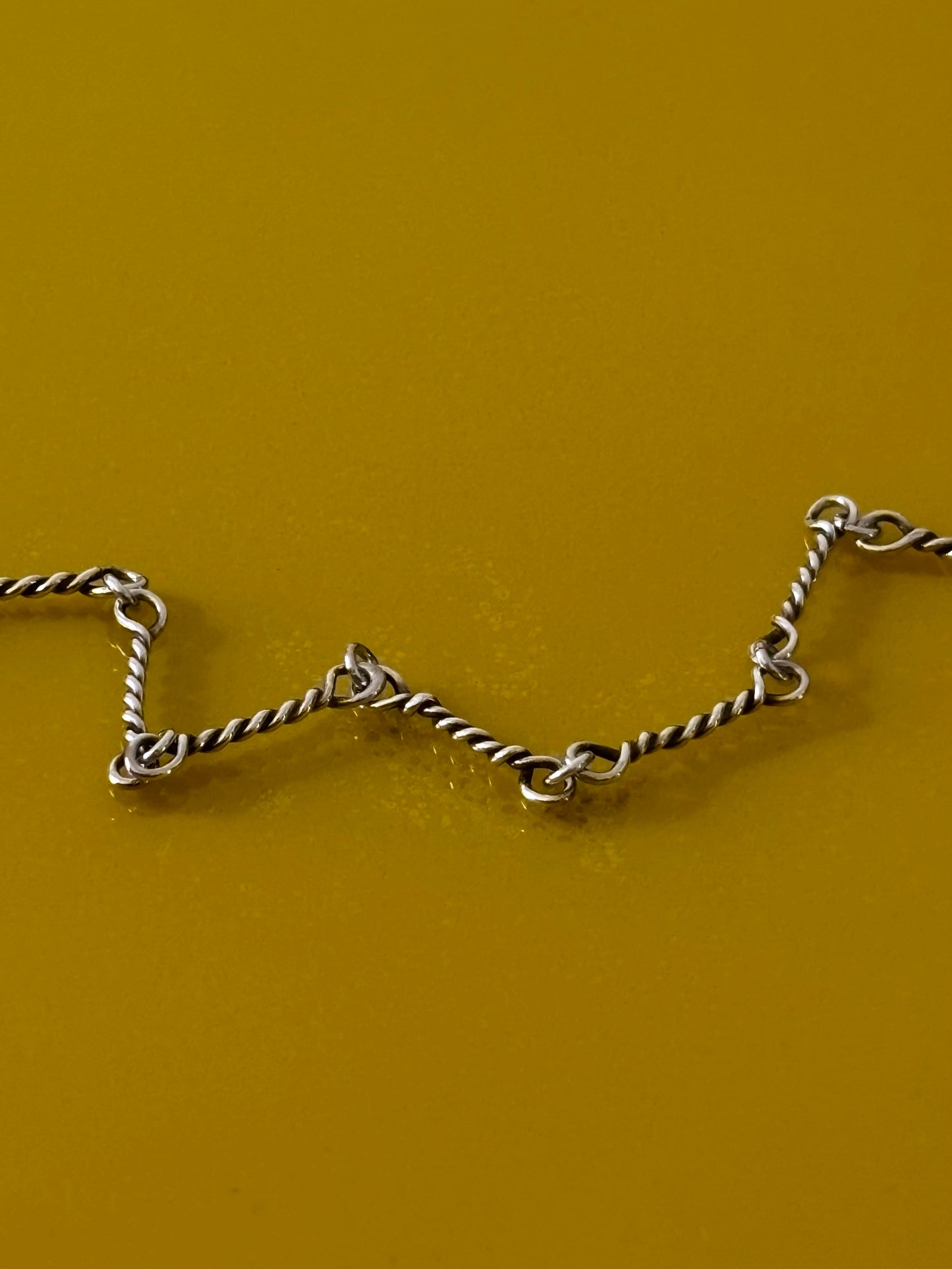 925 silver twist wired chain bracelet