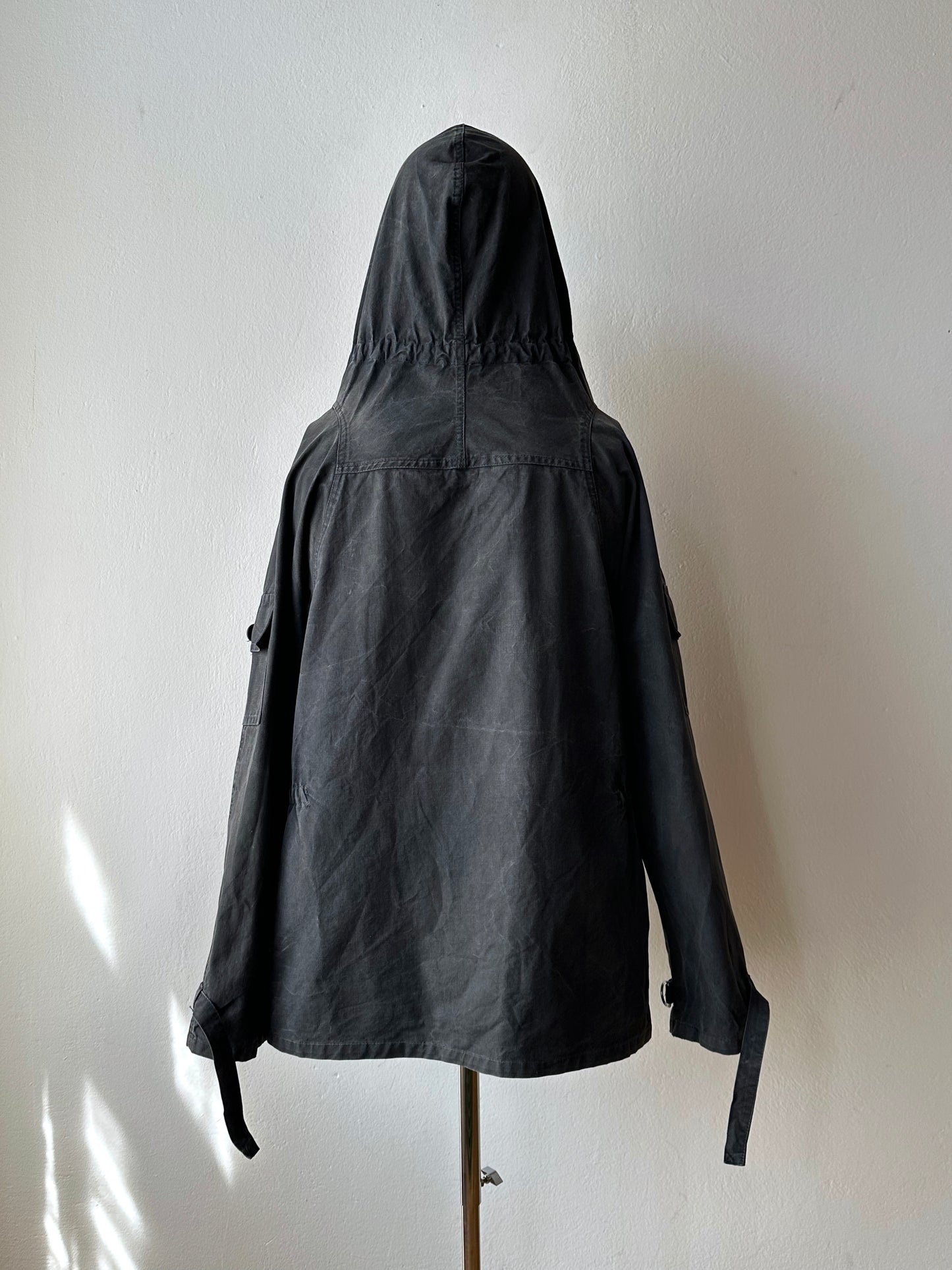 1960s Black cotton smock