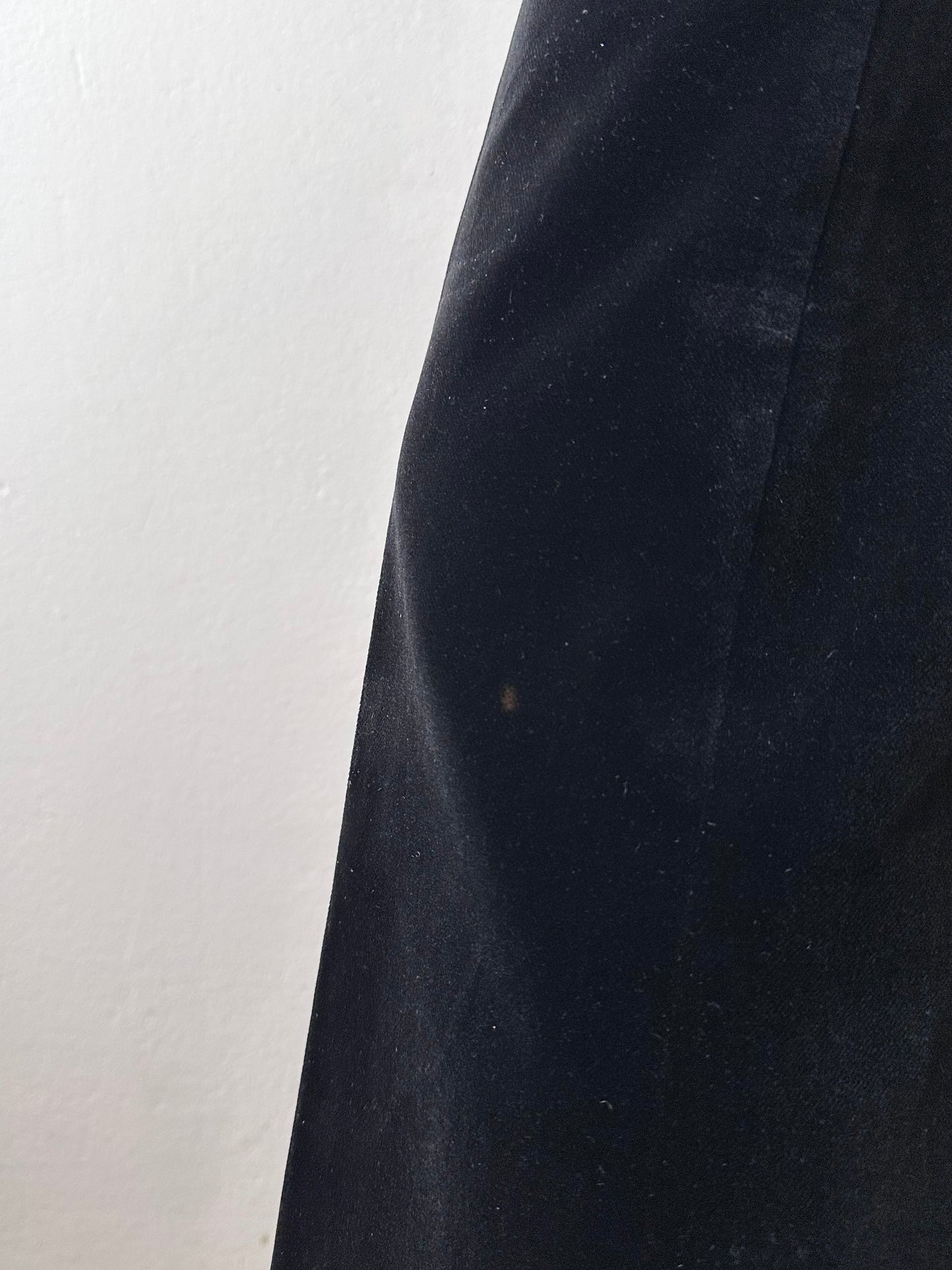 70s Black velvet trousers - w28