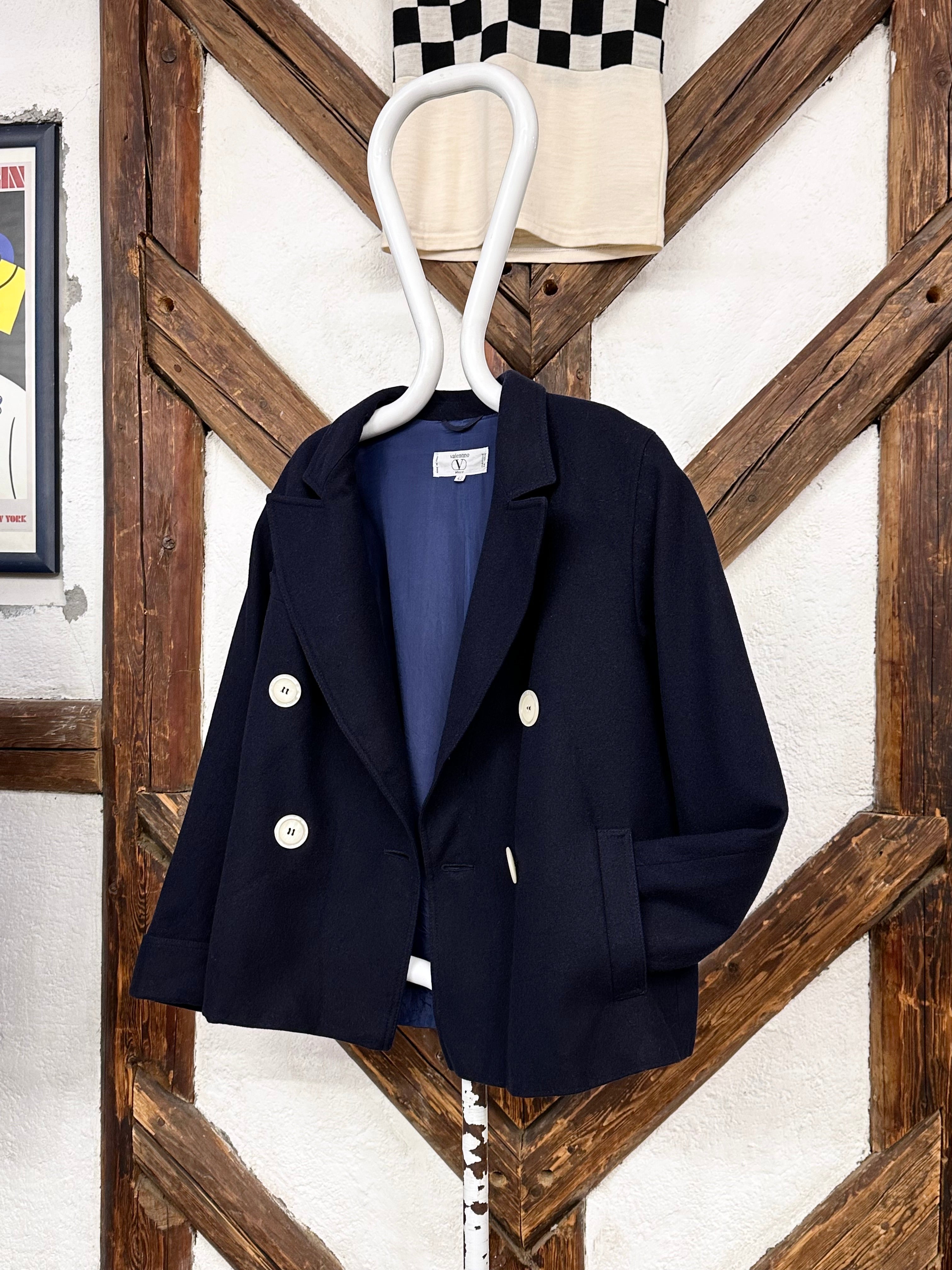 late 1980s Valentino wool navy jacket – TOTO