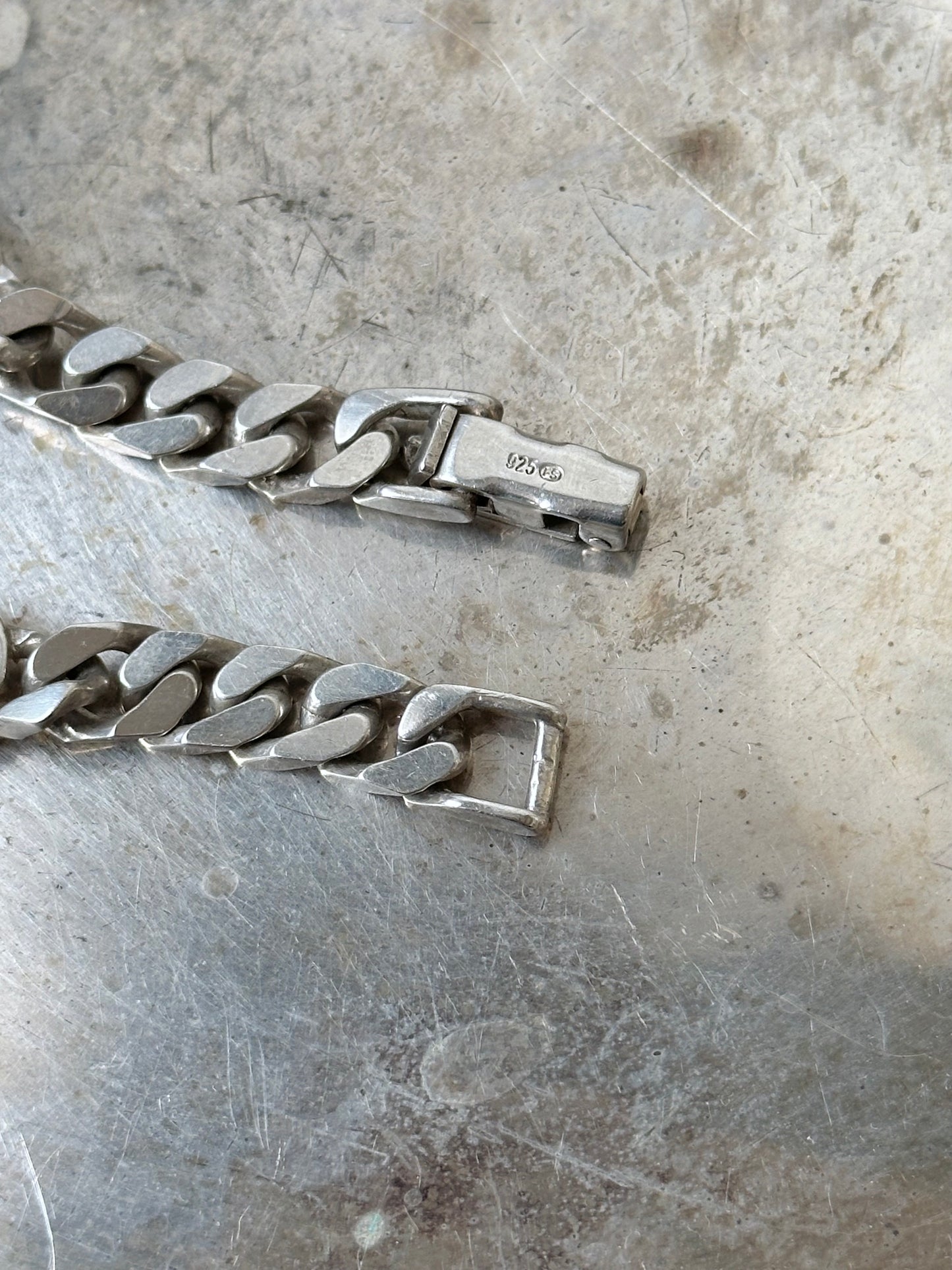 60-70s Franz Scheurle silver nephrite bracelet