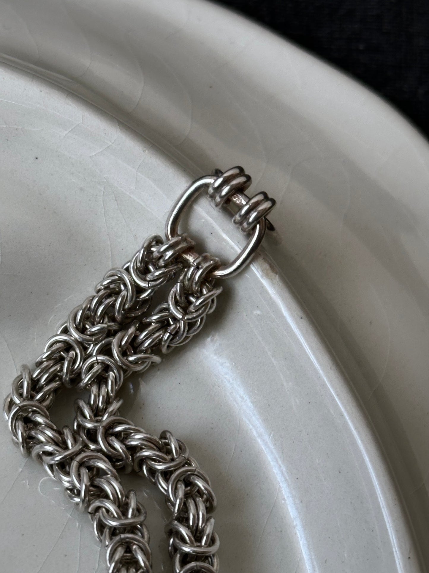 Byzantine Onyx double chain bracelet