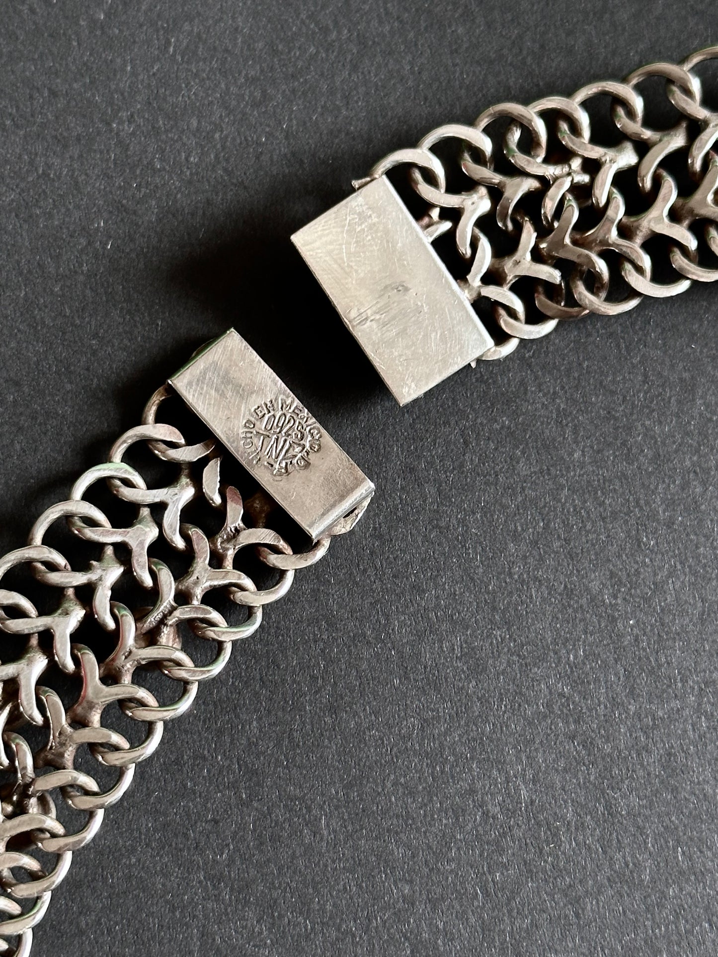 1970's Mexican silver turquoise necklace