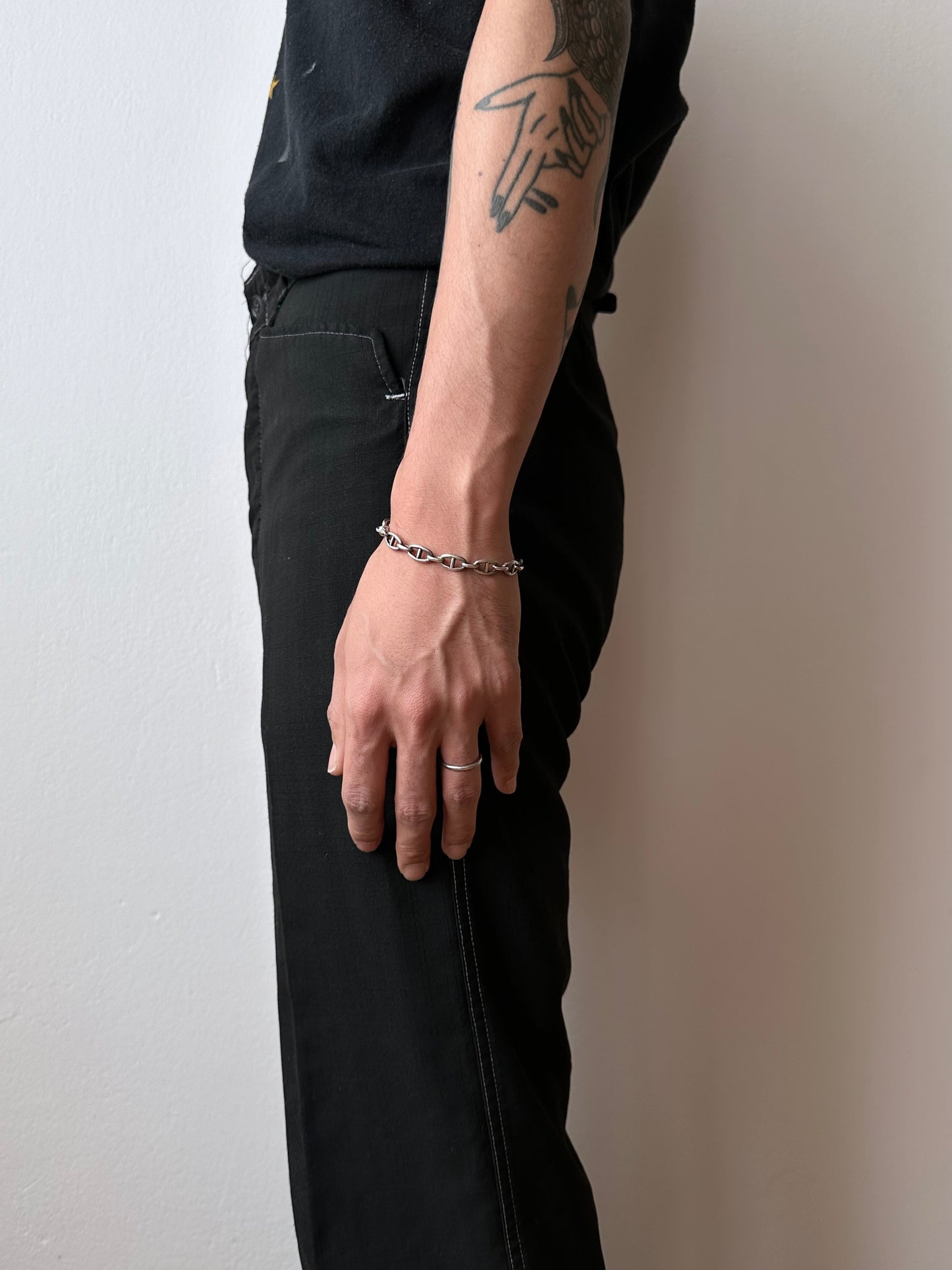 French anchor metal bracelet