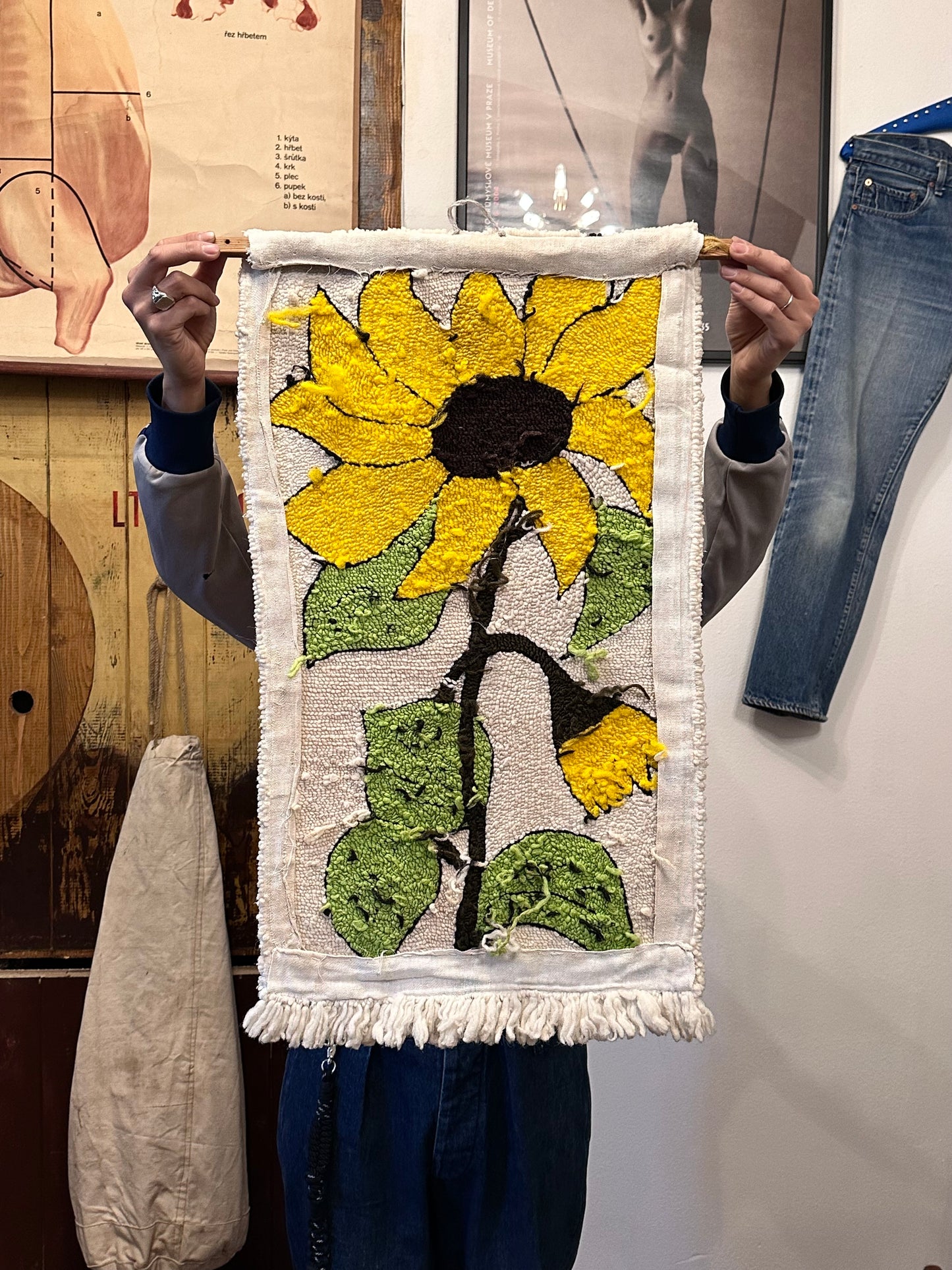 Vintage pile wall tapestry