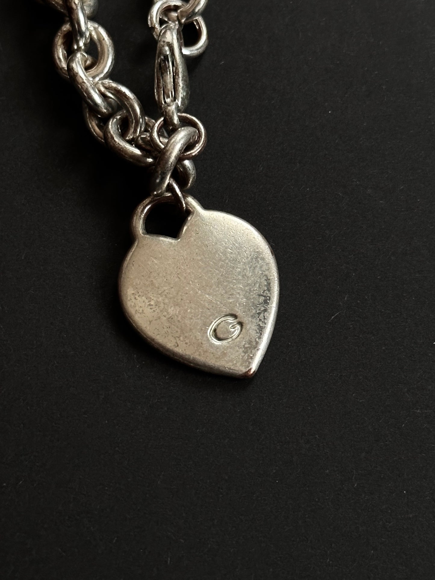 silver plated heat tag necklace & bracelet set