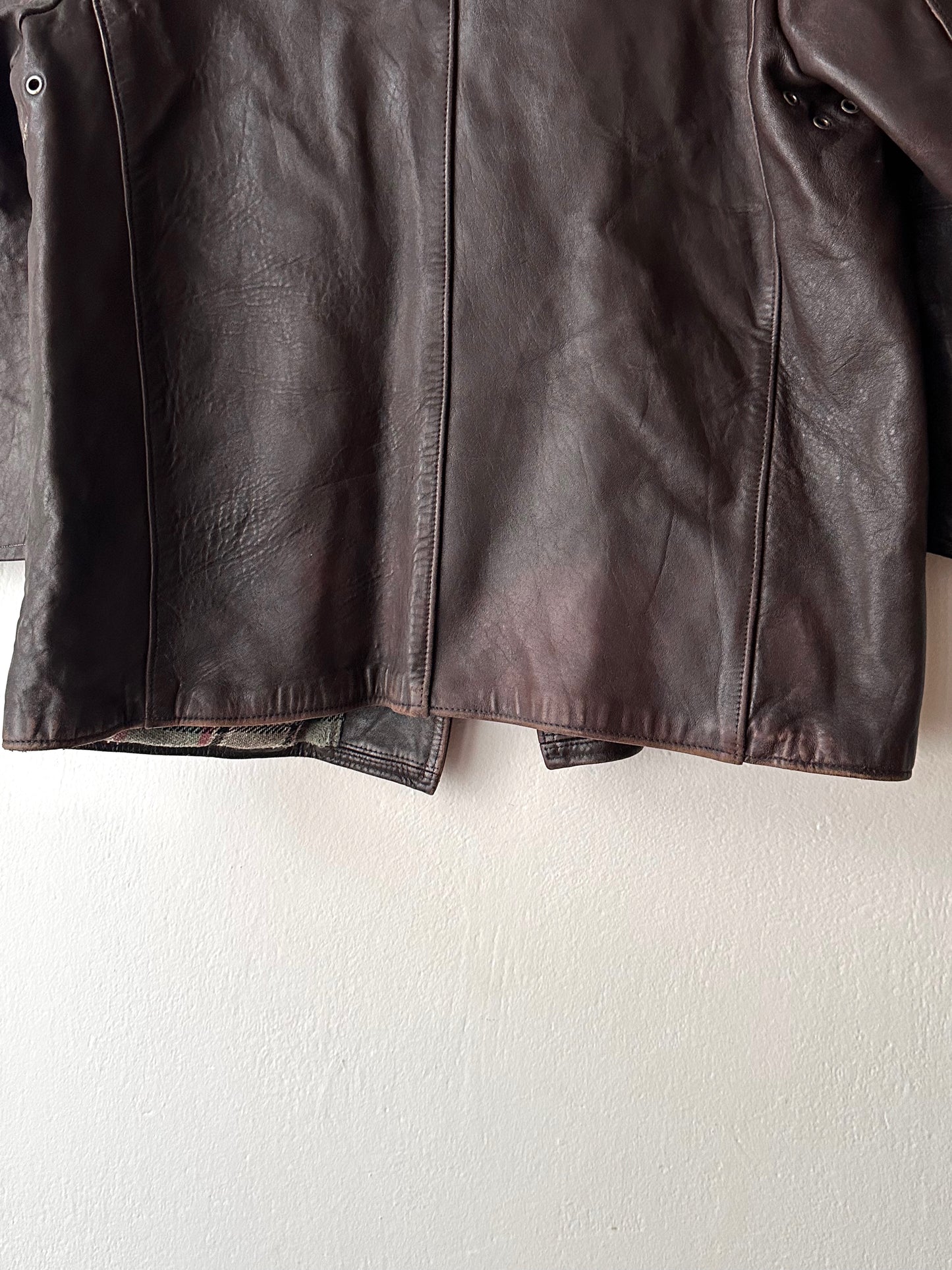 60's Le Corbusier French Leather work jacket double breasted ダブル レザー Vintage ヴィンテージ Toto Vintage clothing store Praha Prague Antique shop アンティークショップ 古着屋 プラハ フレンチ ワークジャケット ユーロワーク