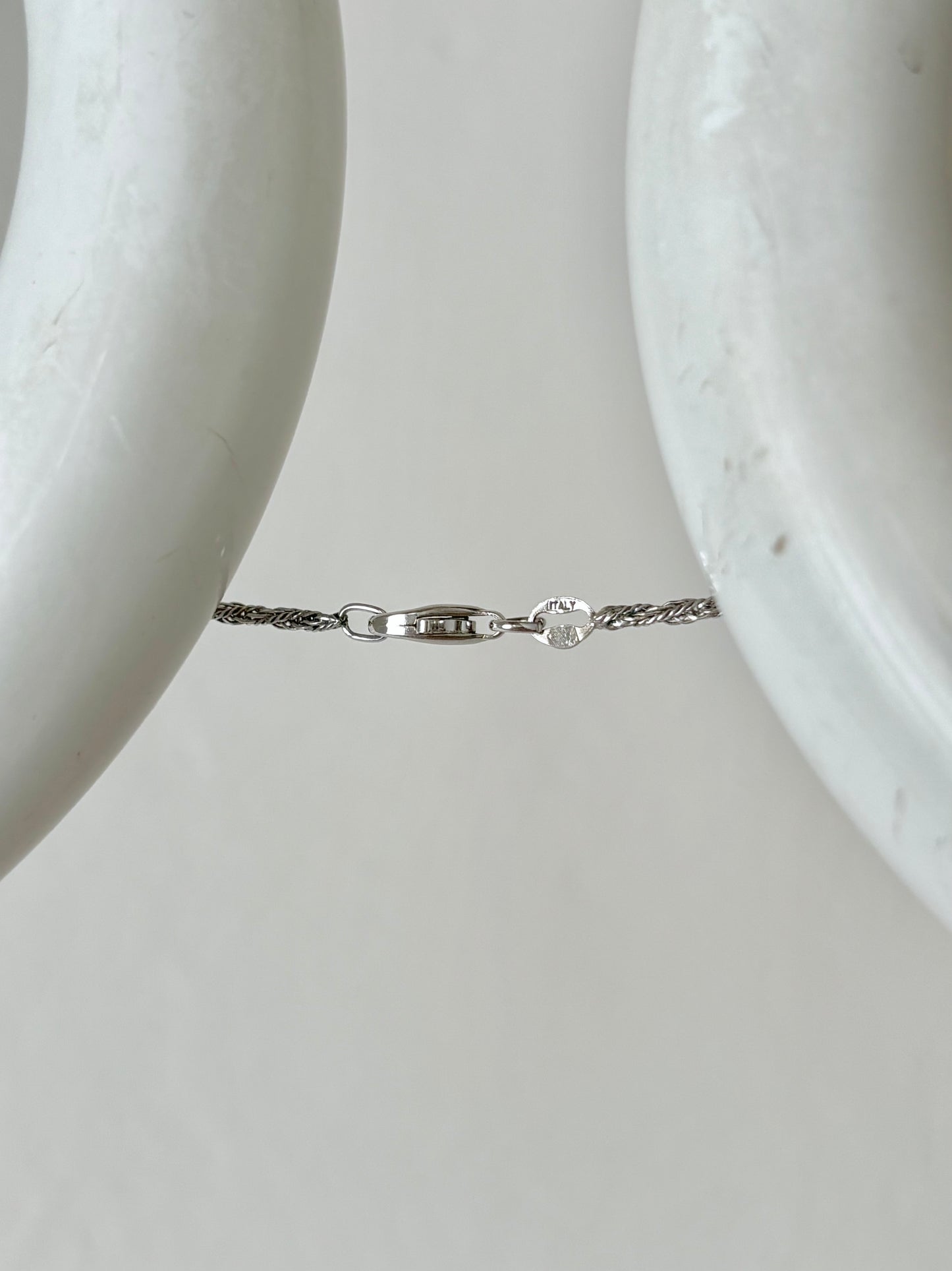 Italy twist wheat chain tassel necklace