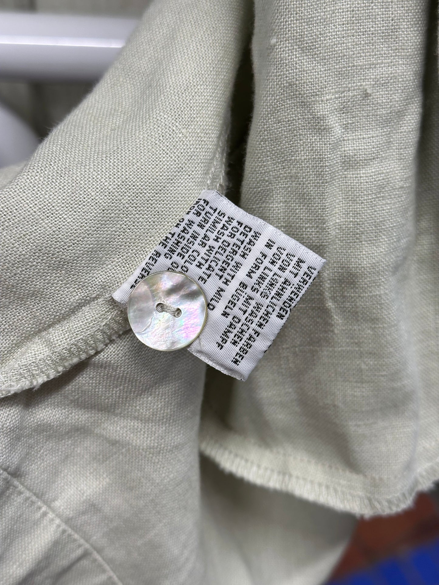 90s linen jacket with design pocket