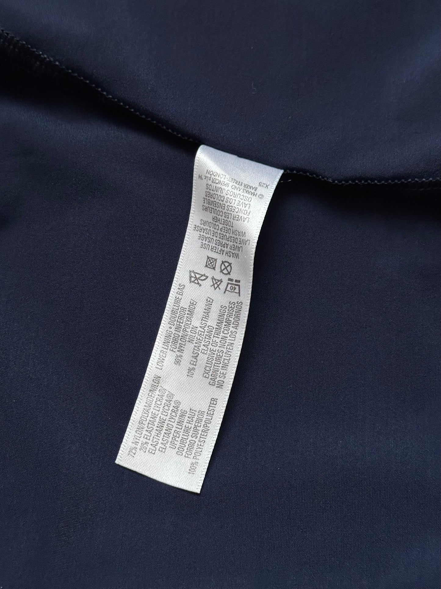 UK navy boxer swimwear with belt L-XL