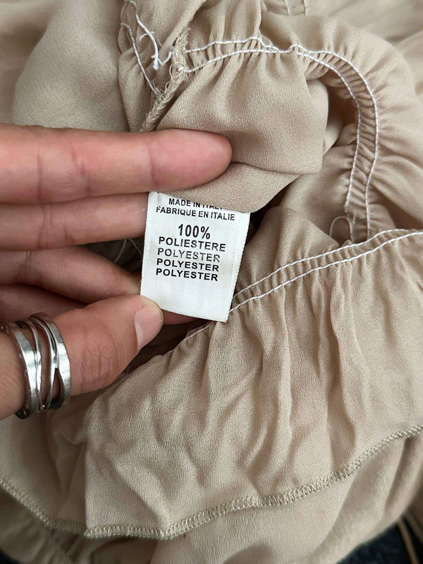 Italy beige chiffon top