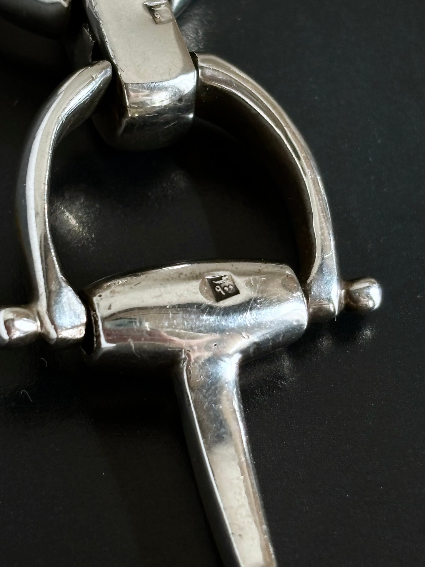 60s Egyptian silver horsebit bracelet