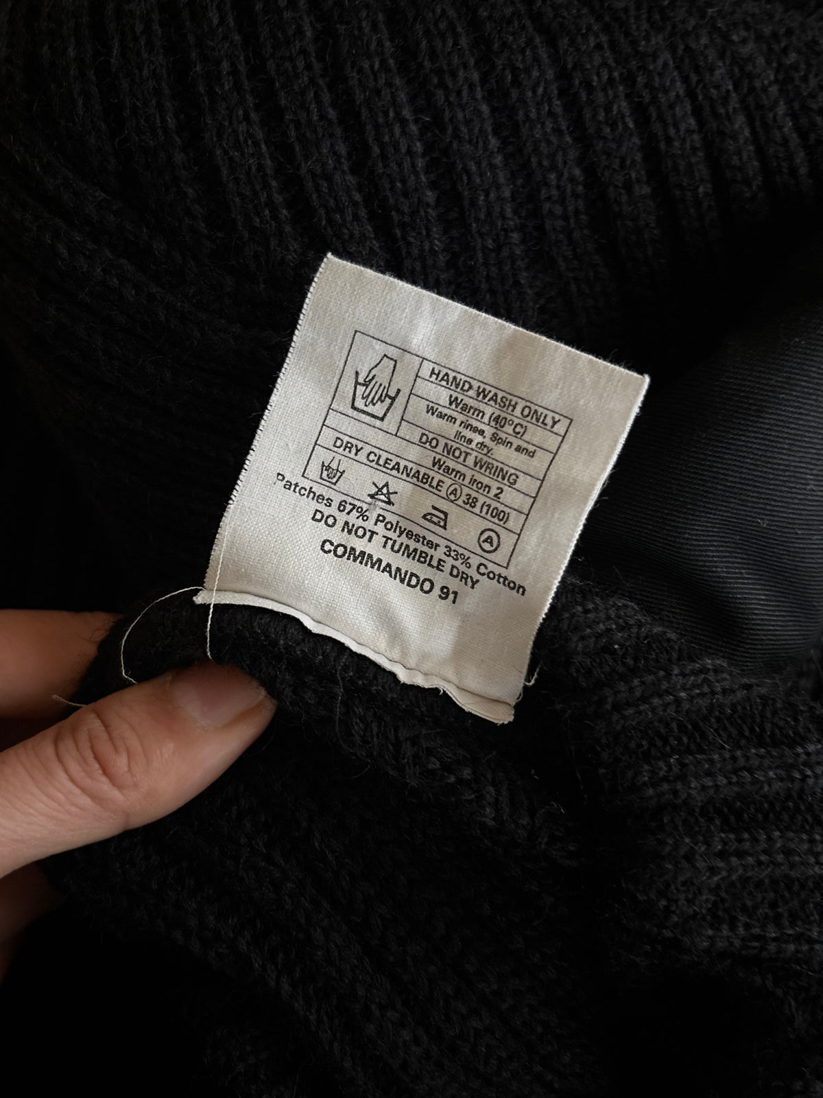 90s British wool command sweater